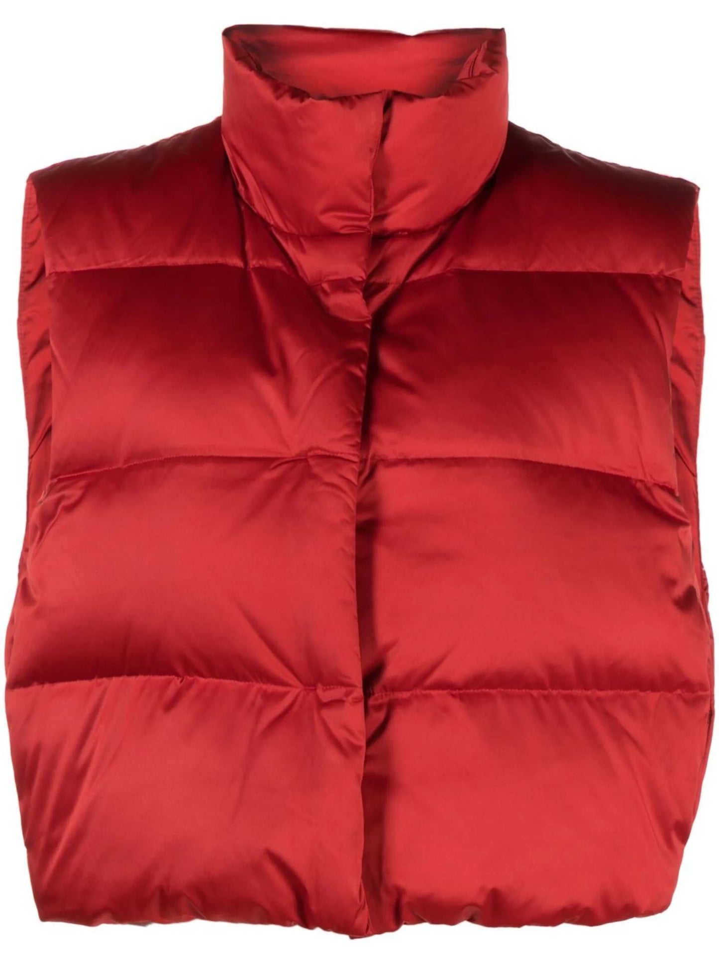 cropped padded down vest