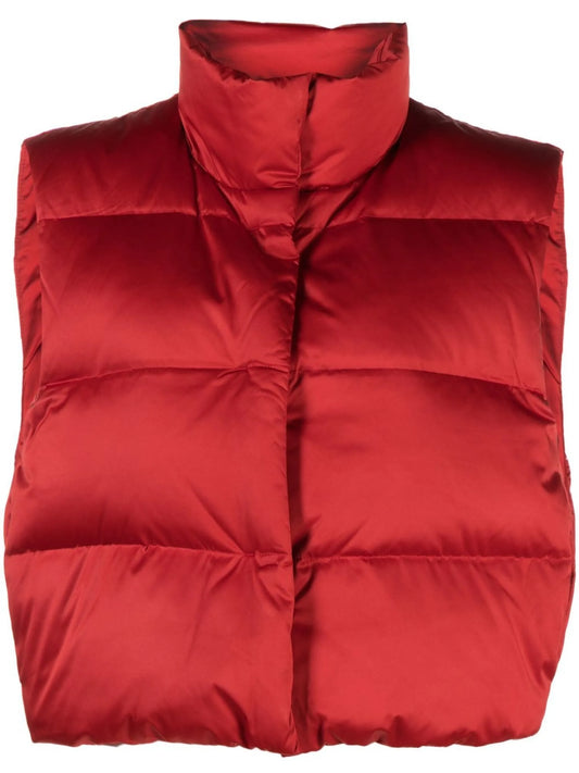 cropped padded down vest