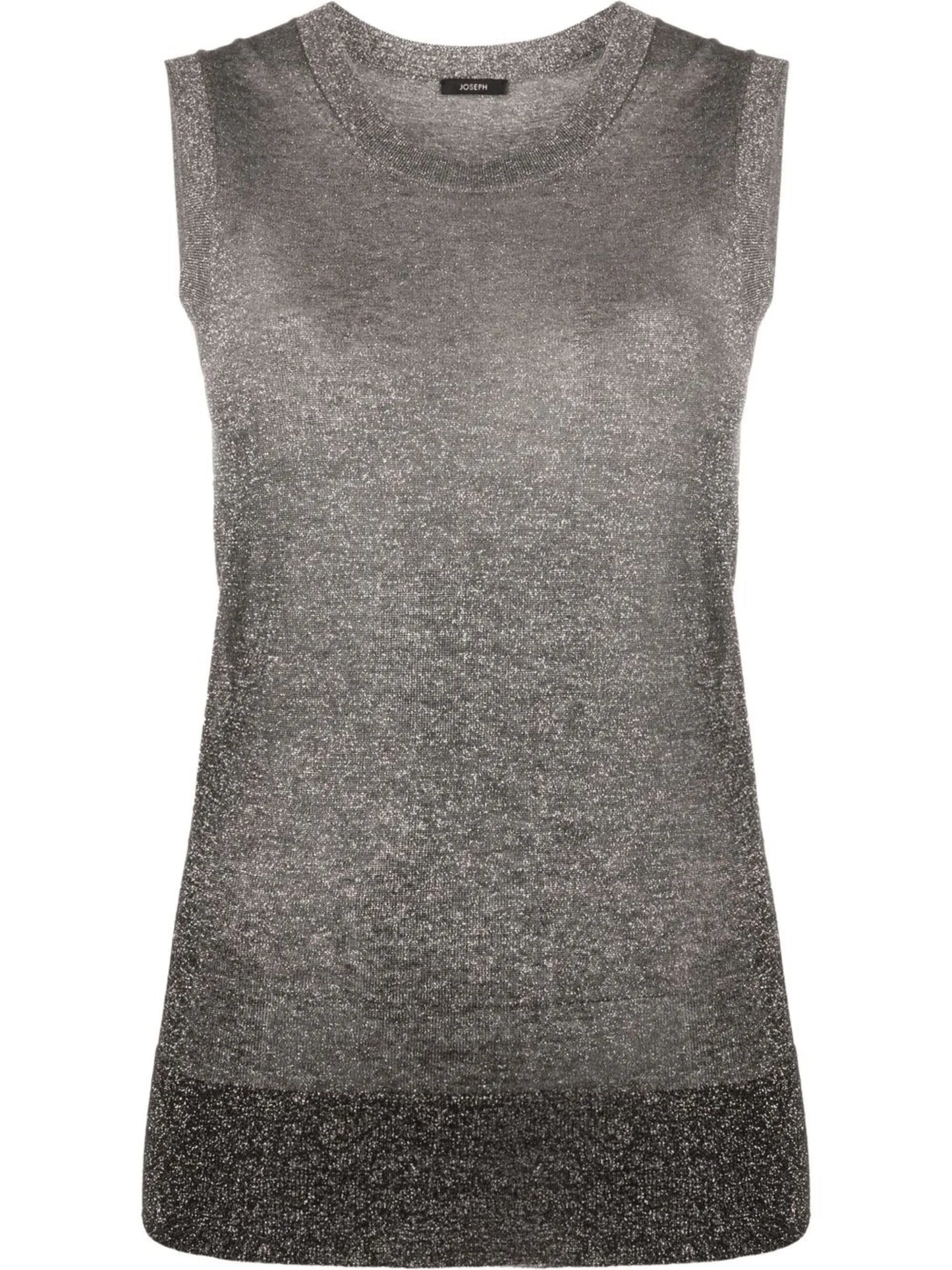 sleeveless lurex knitted vest