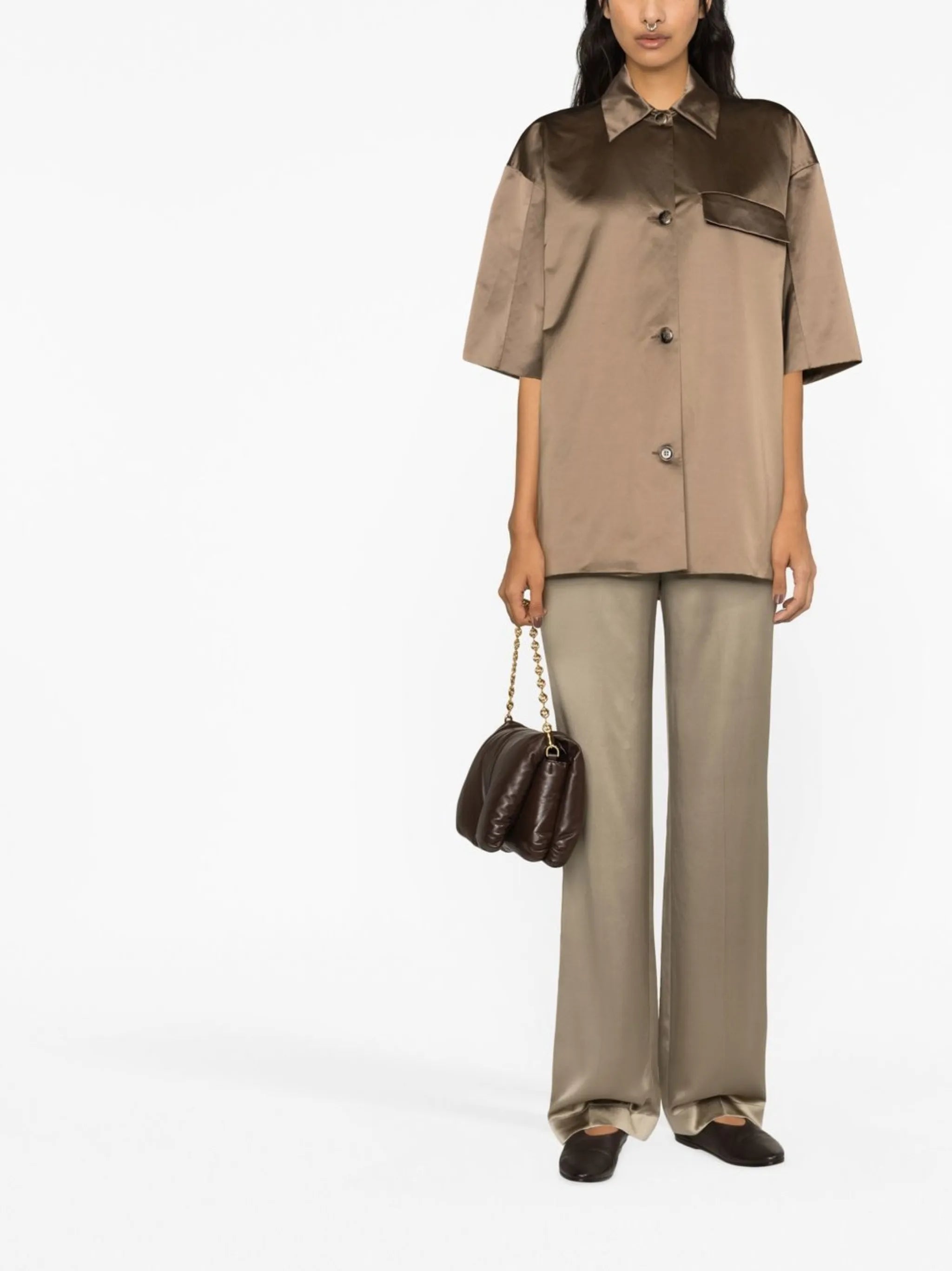 Tova high-rise silk trousers