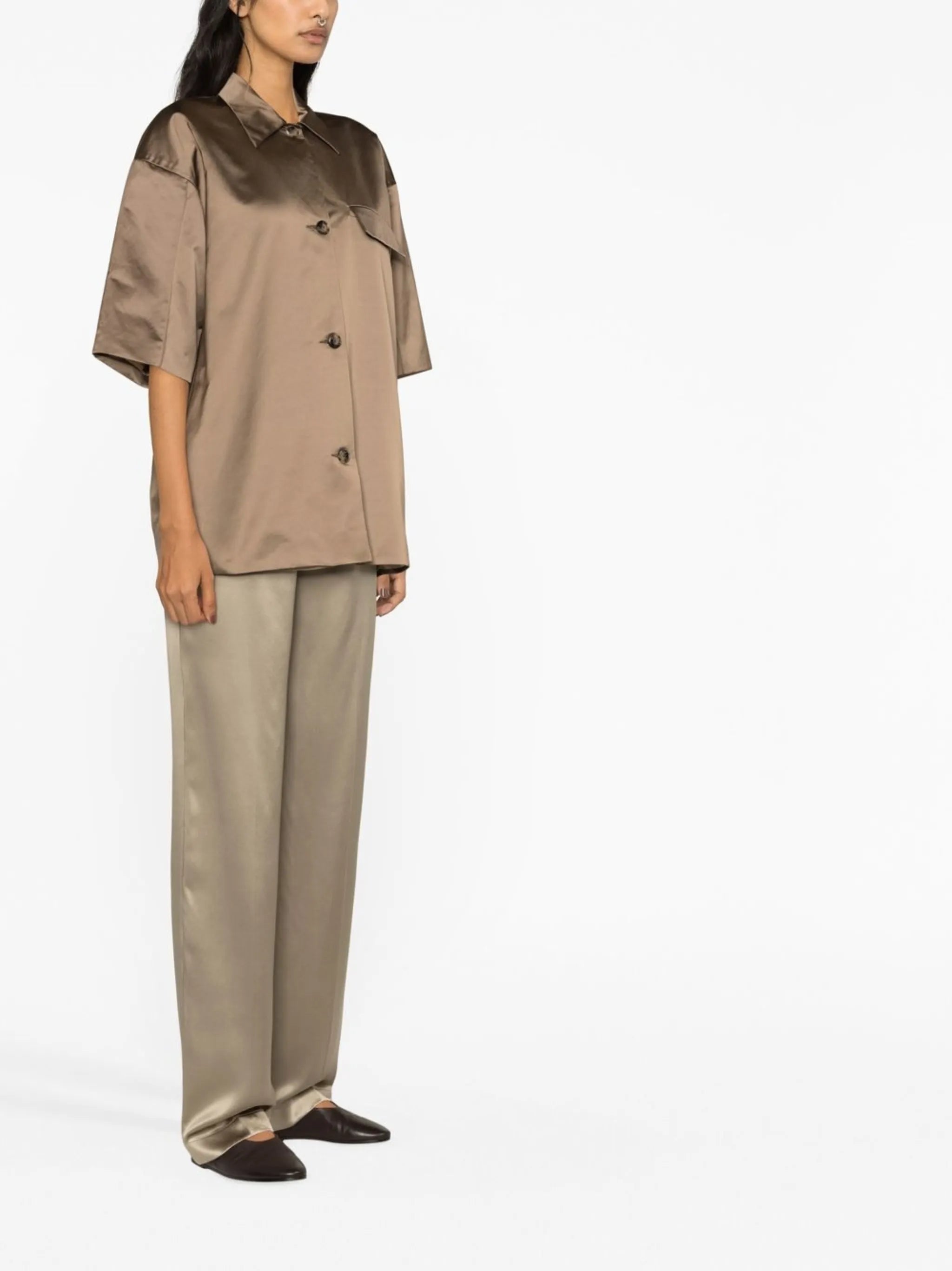 Tova high-rise silk trousers