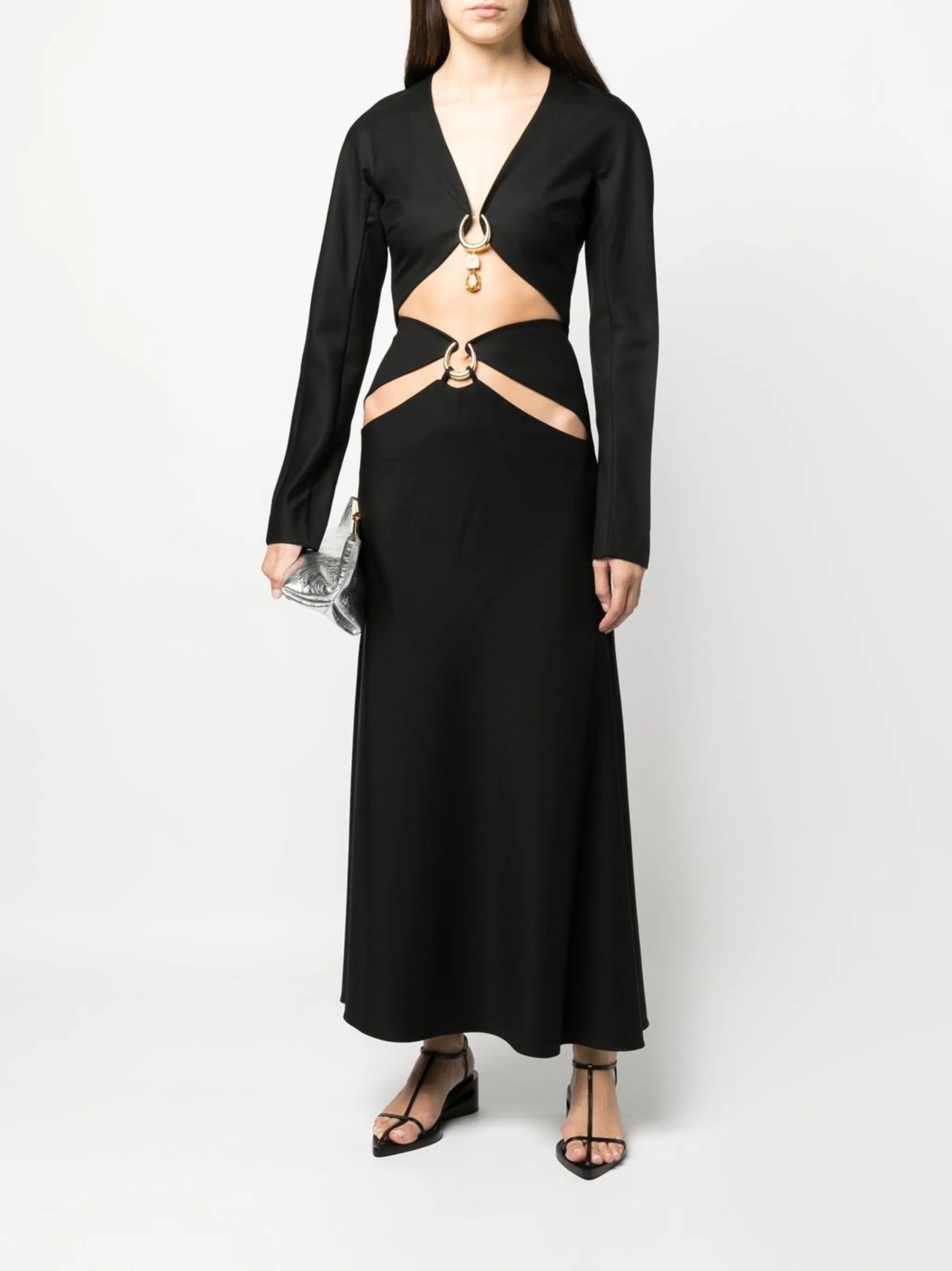cut-out maxi skirt