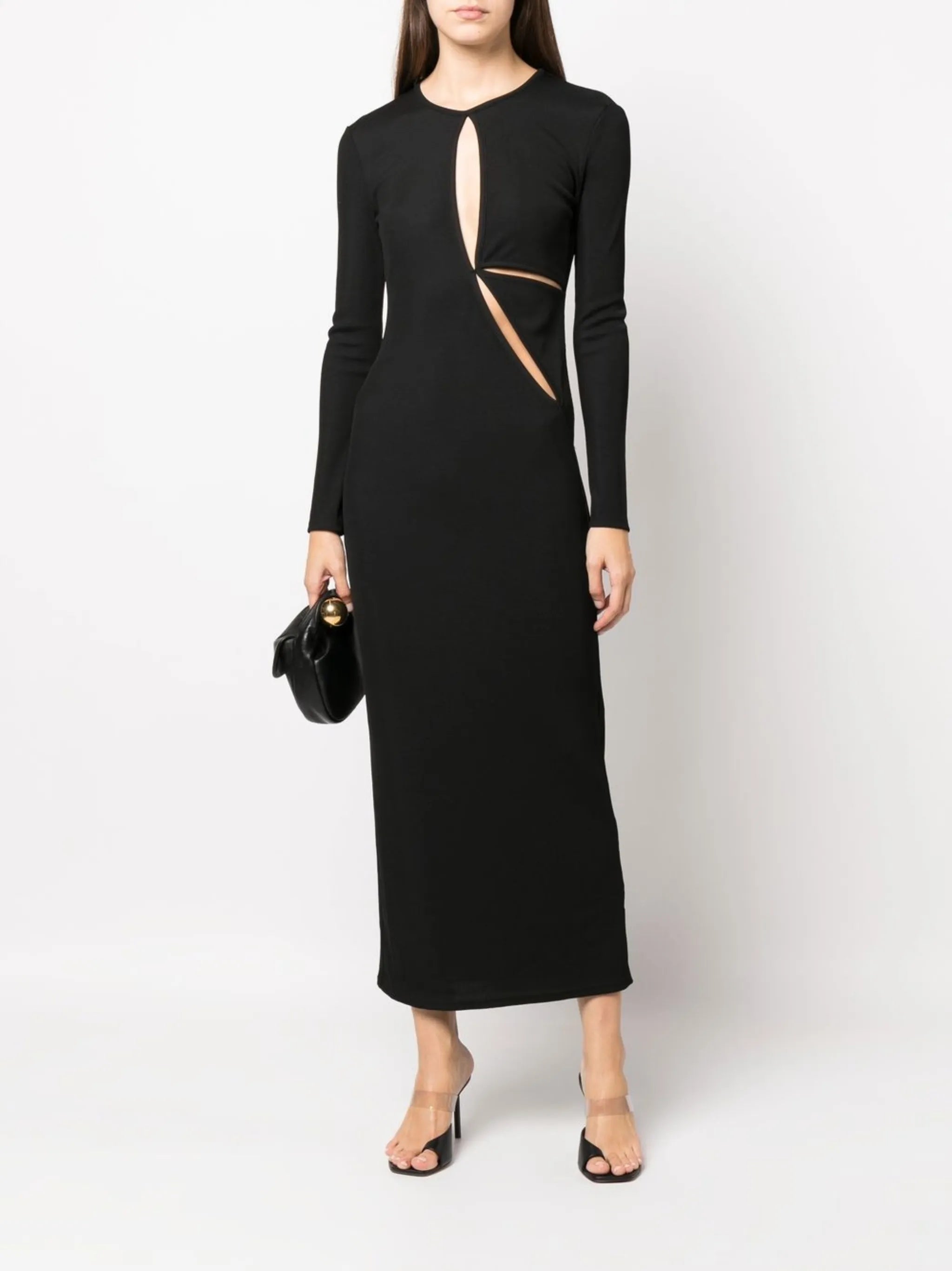 cut-out detail midi dress