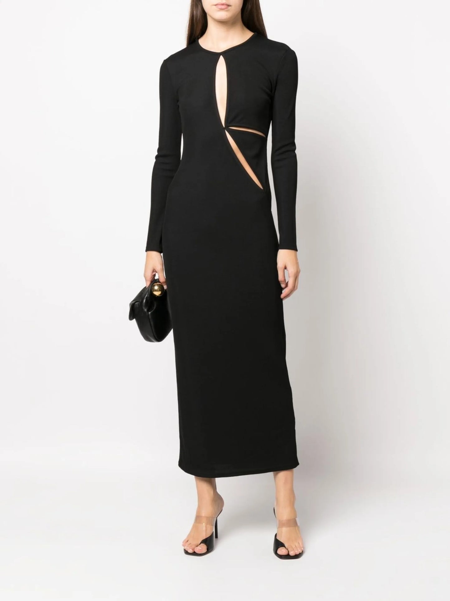 cut-out detail midi dress
