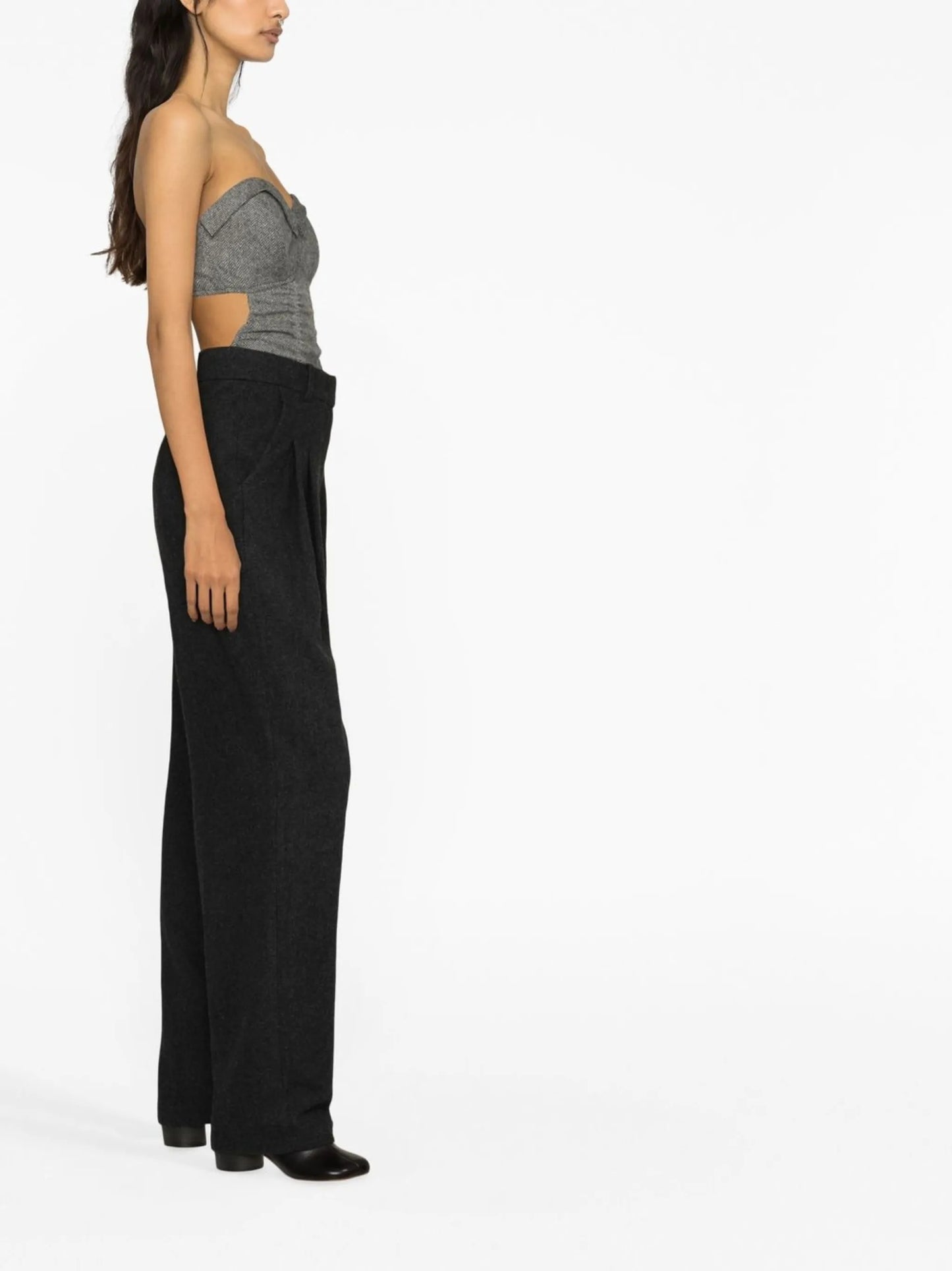 Layton high-waist wool trousers