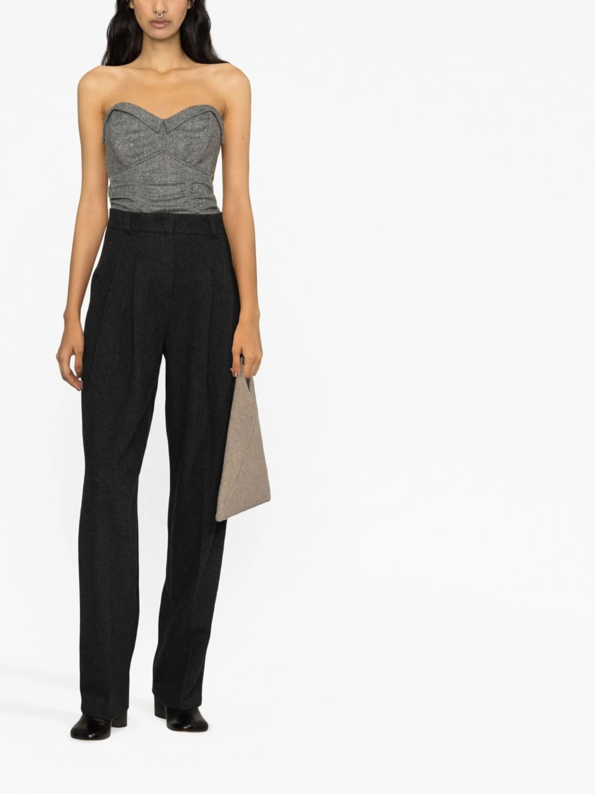 Layton high-waist wool trousers
