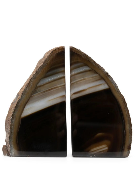 Natural Agate bookend set