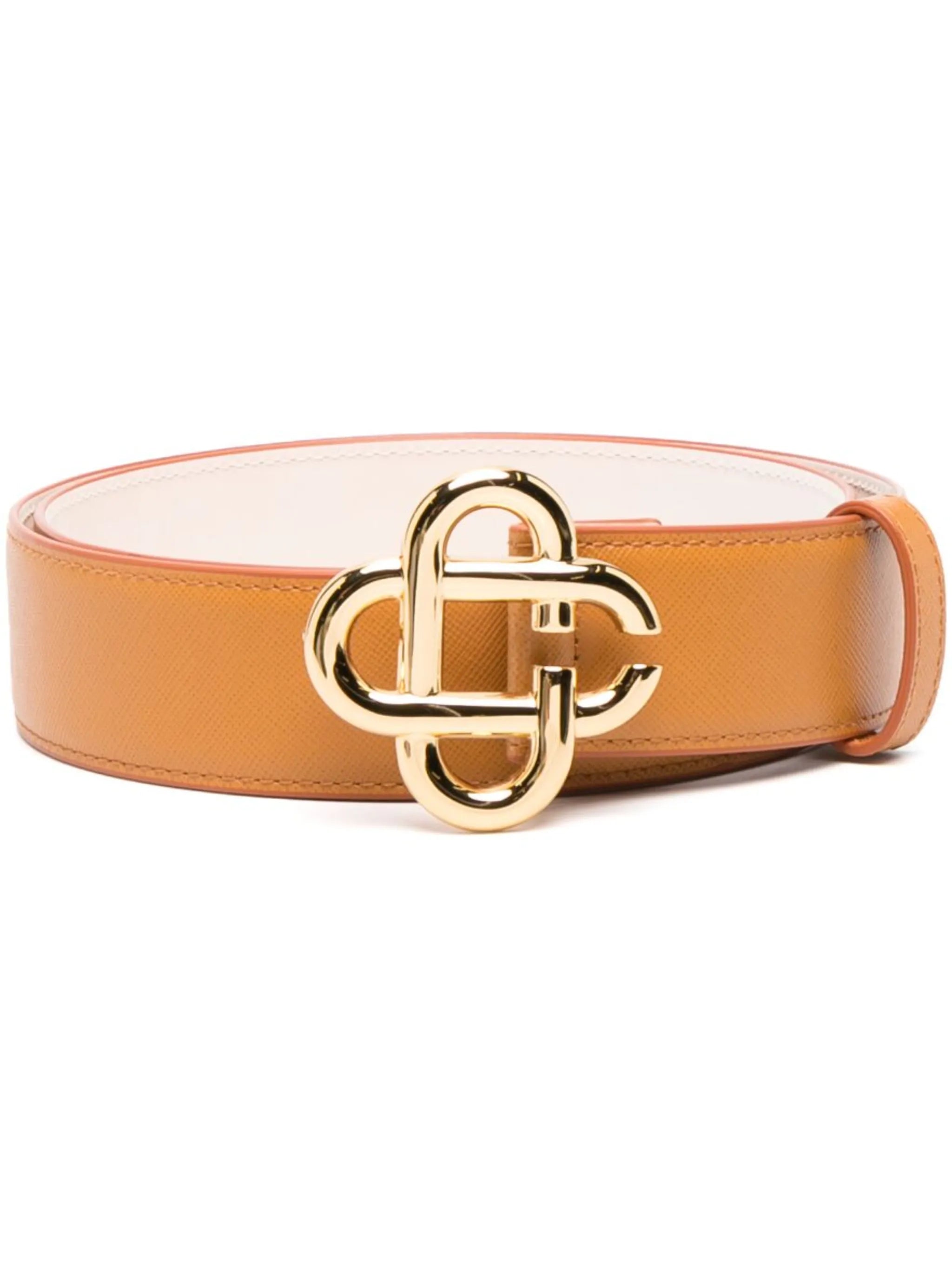 monogram plaque buckle