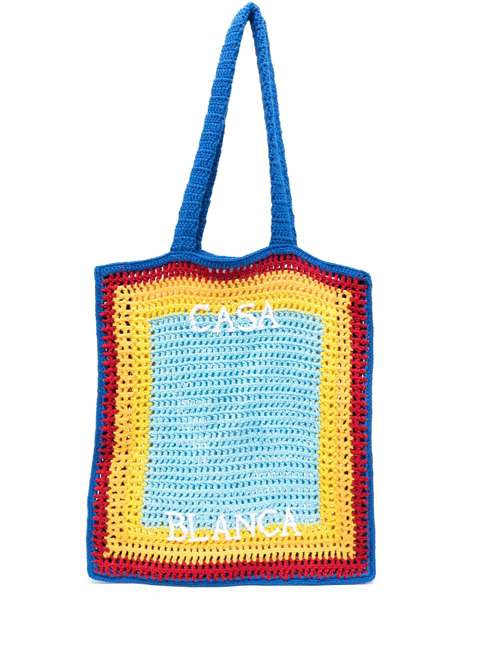 embroidered-logo shoulder bag