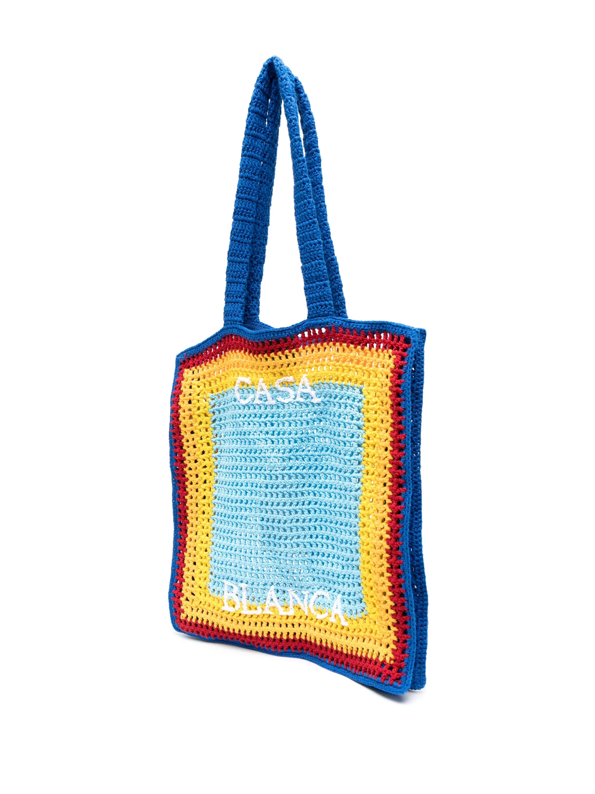 embroidered-logo shoulder bag