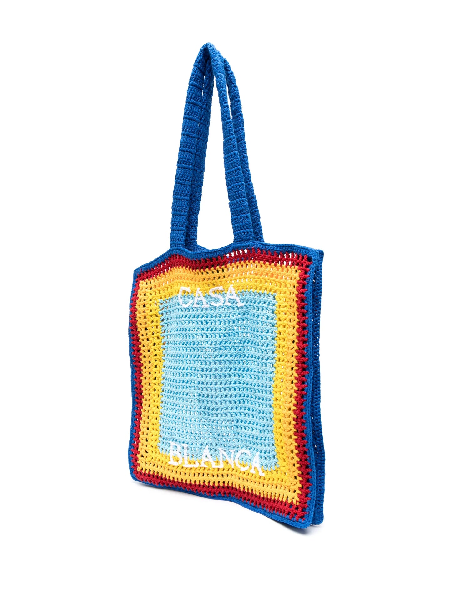 embroidered-logo shoulder bag