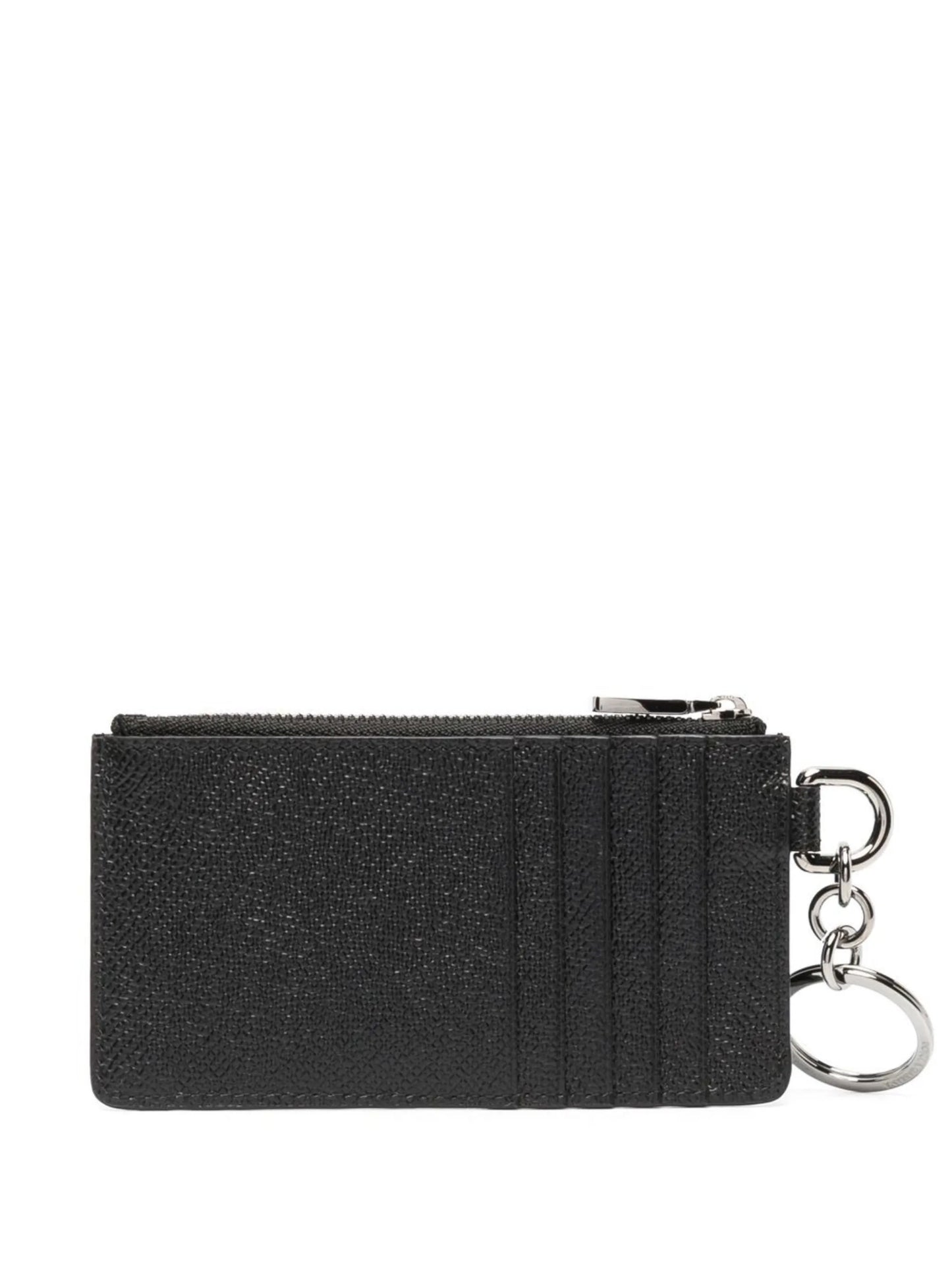 logo-tag leather card holder