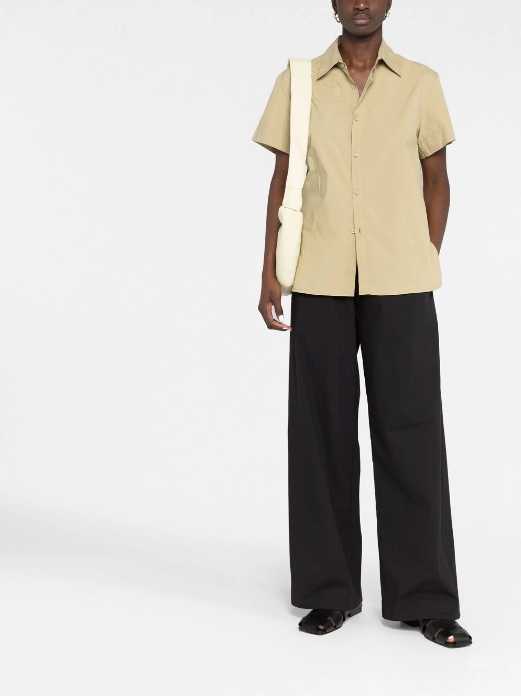 Relaxed organic-cotton short sleeved shirt