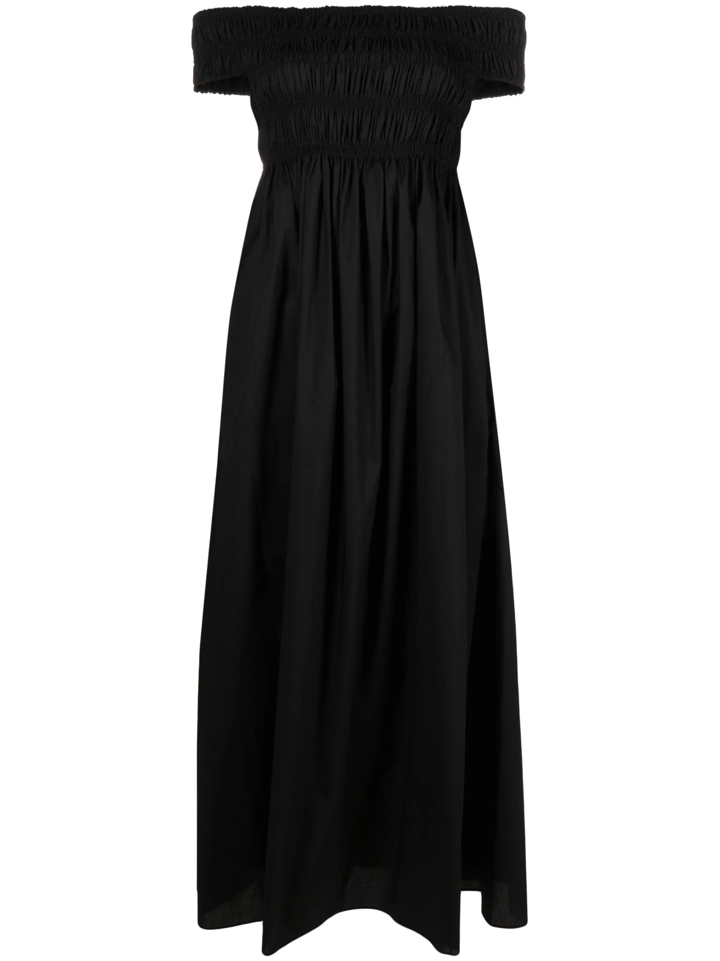 off-shoulder midi dress