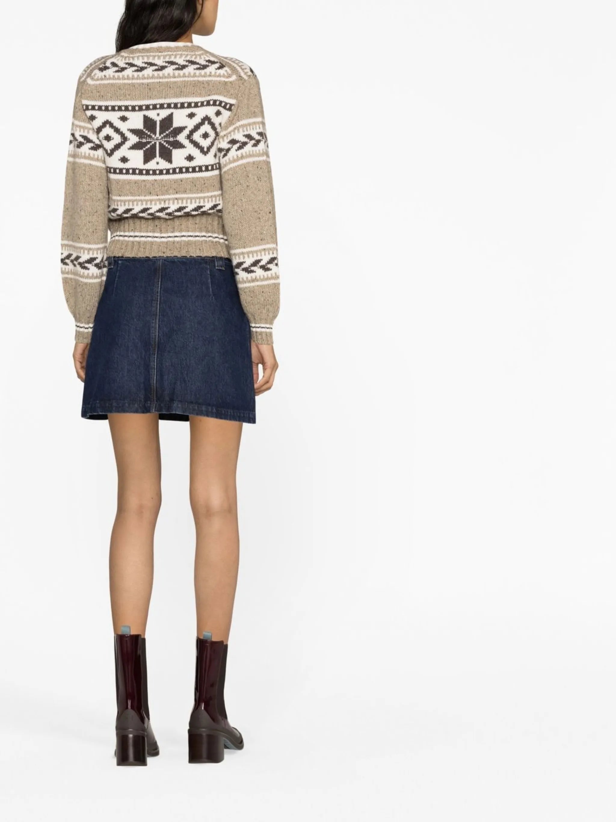 jacquard round-neck jumper
