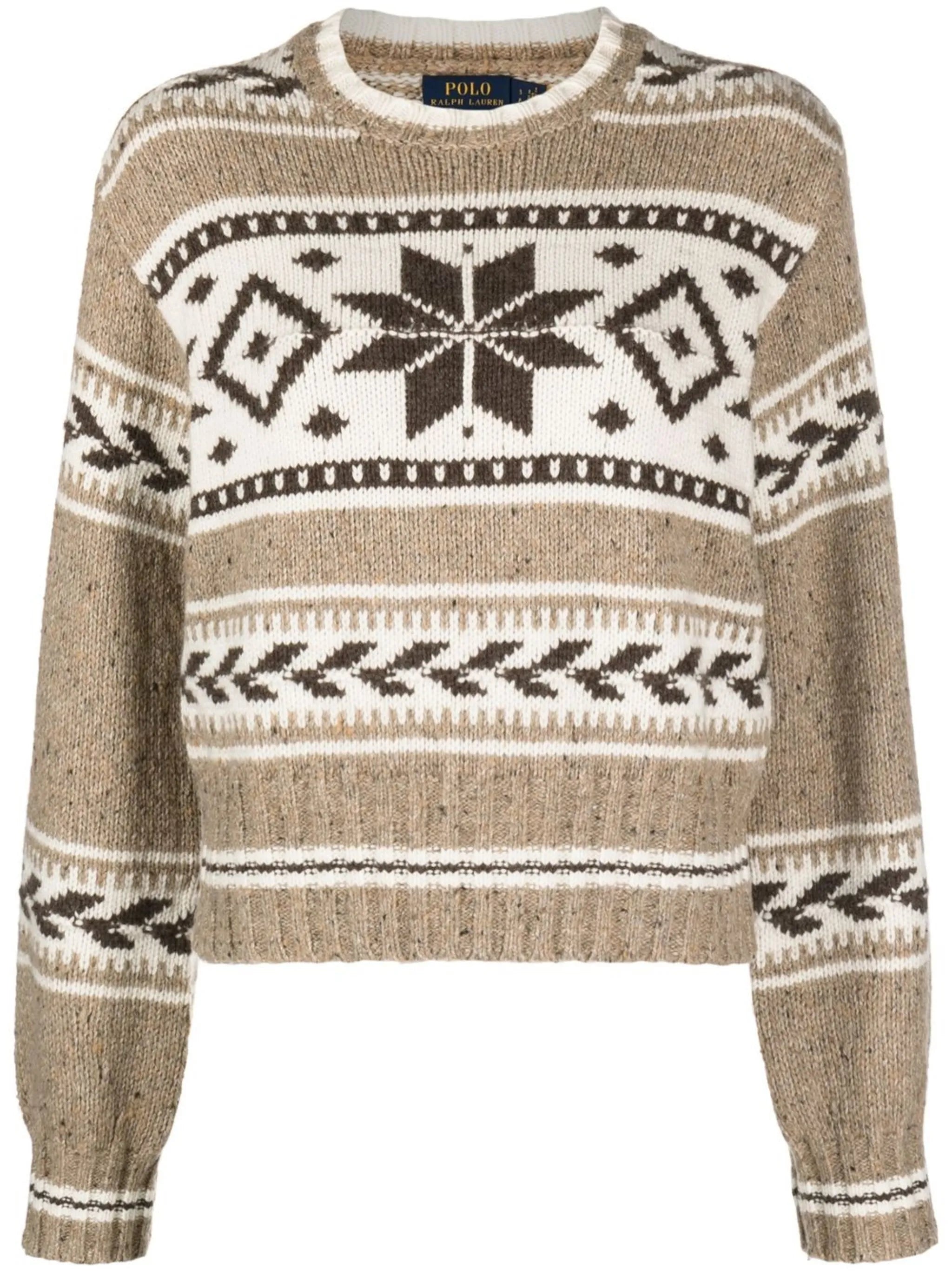 jacquard round-neck jumper