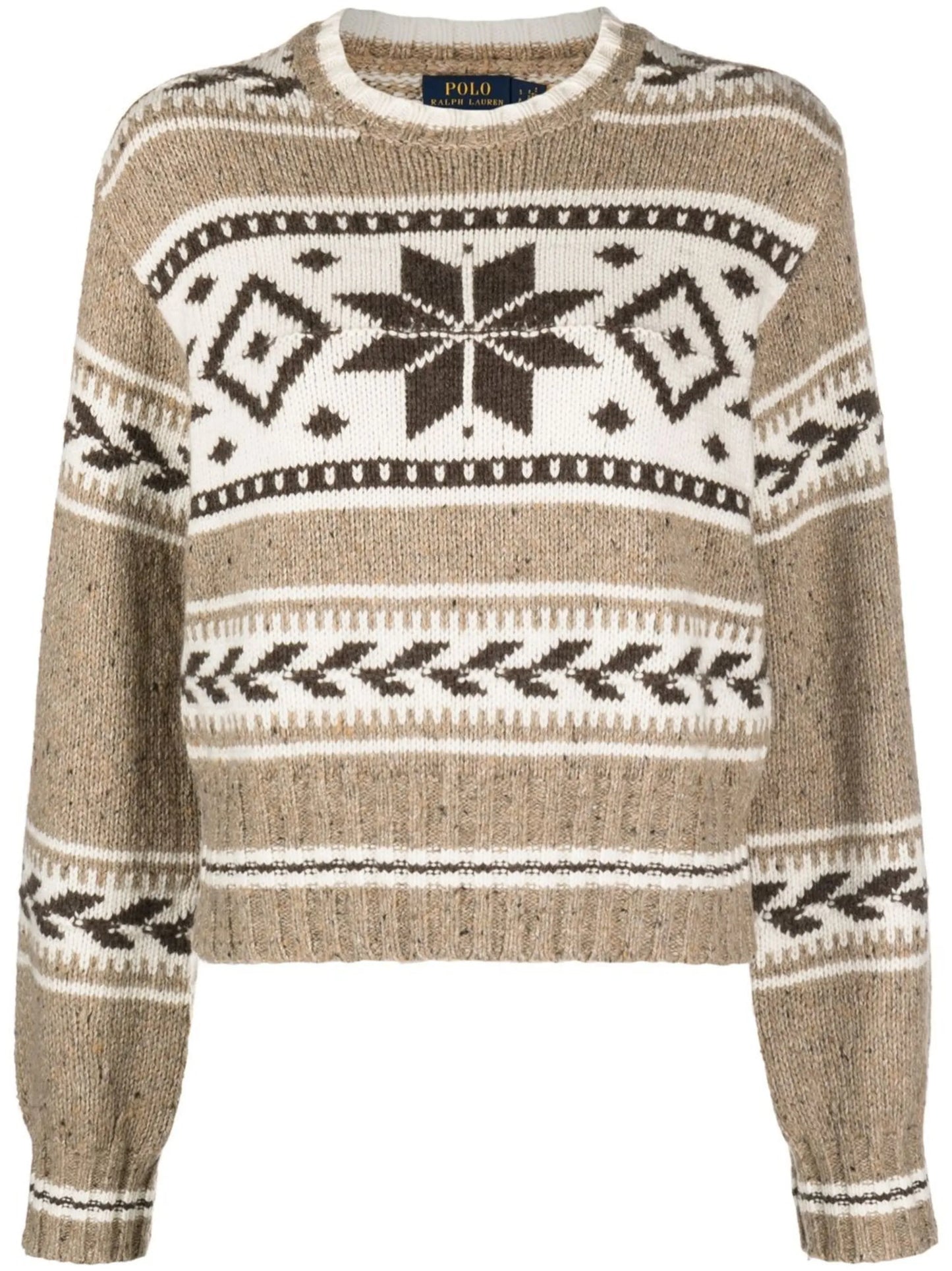 jacquard round-neck jumper
