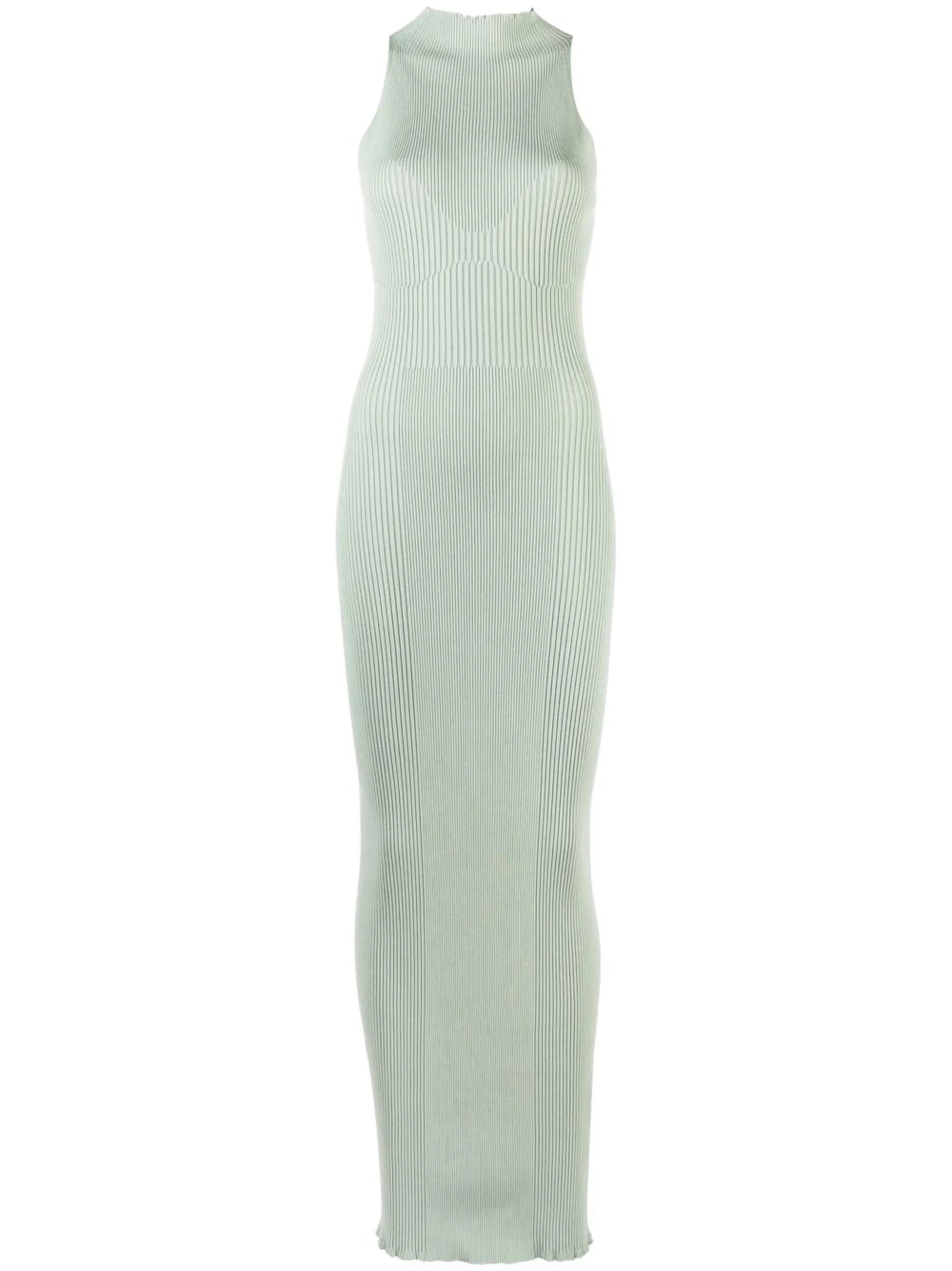 ribbed halterneck dress