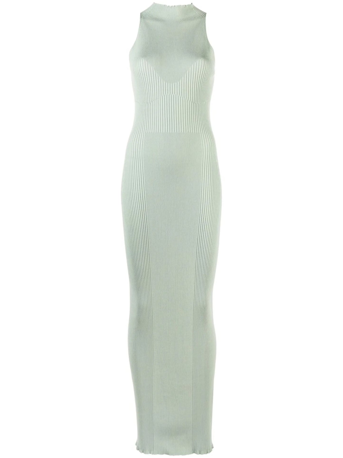 ribbed halterneck dress