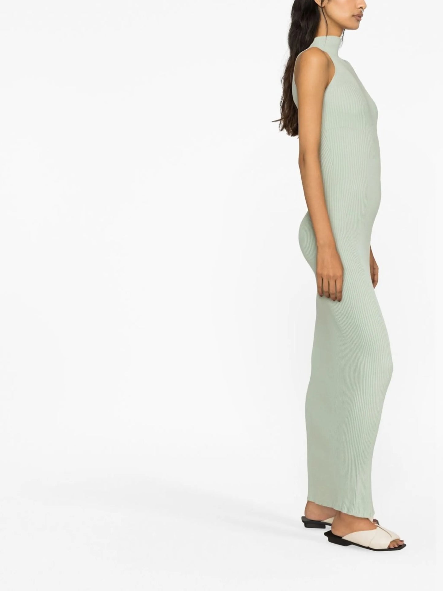 ribbed halterneck dress