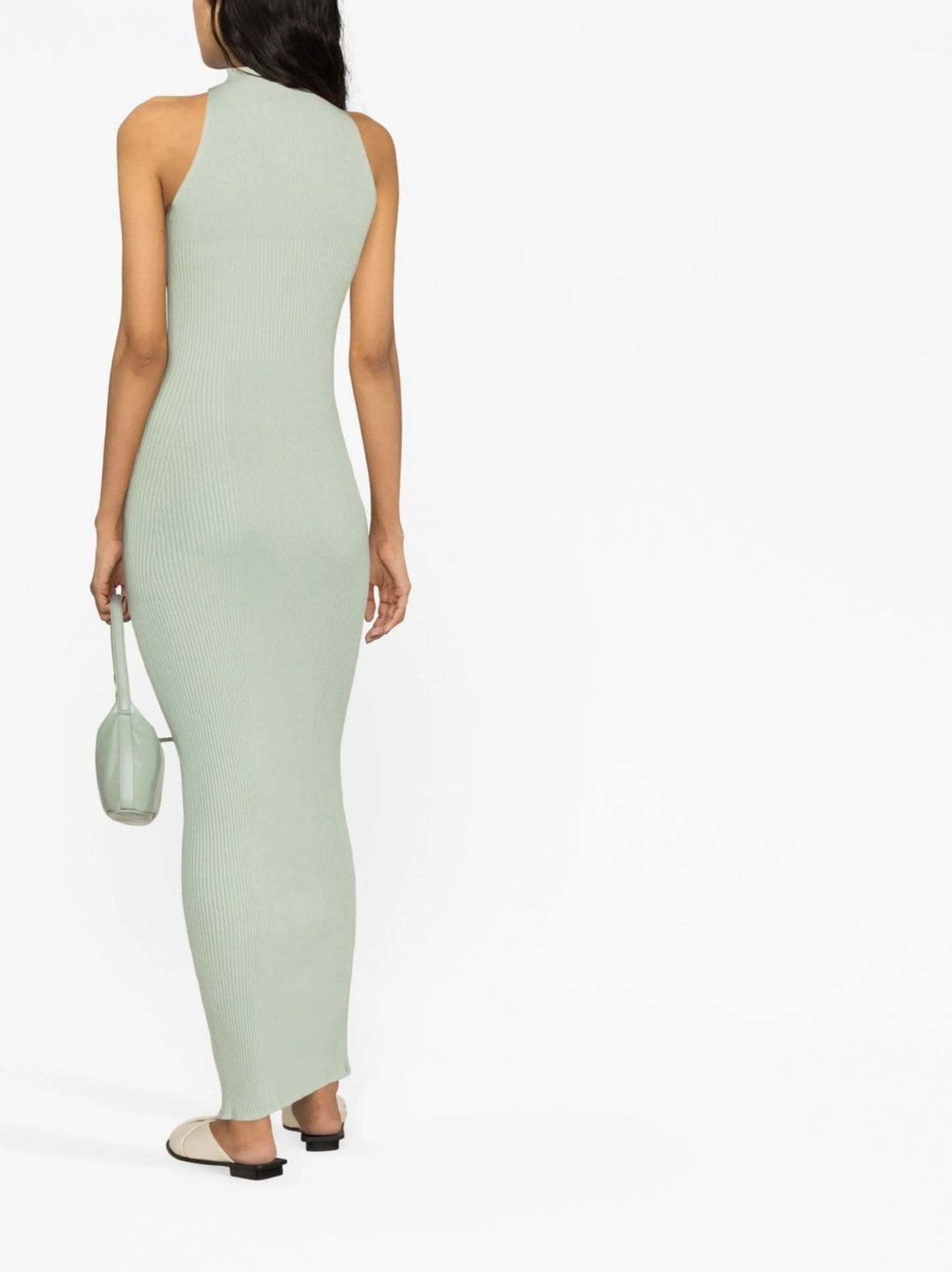 ribbed halterneck dress