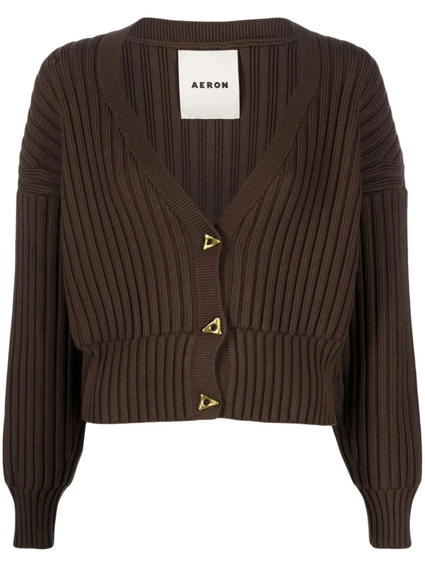Mount cropped ribbed cardigan