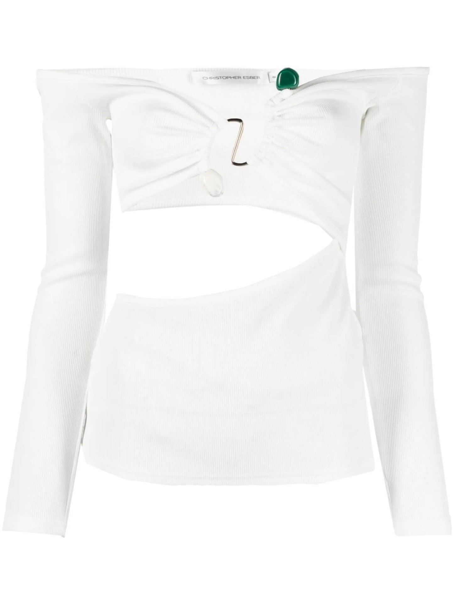 cut-out off-shoulder top