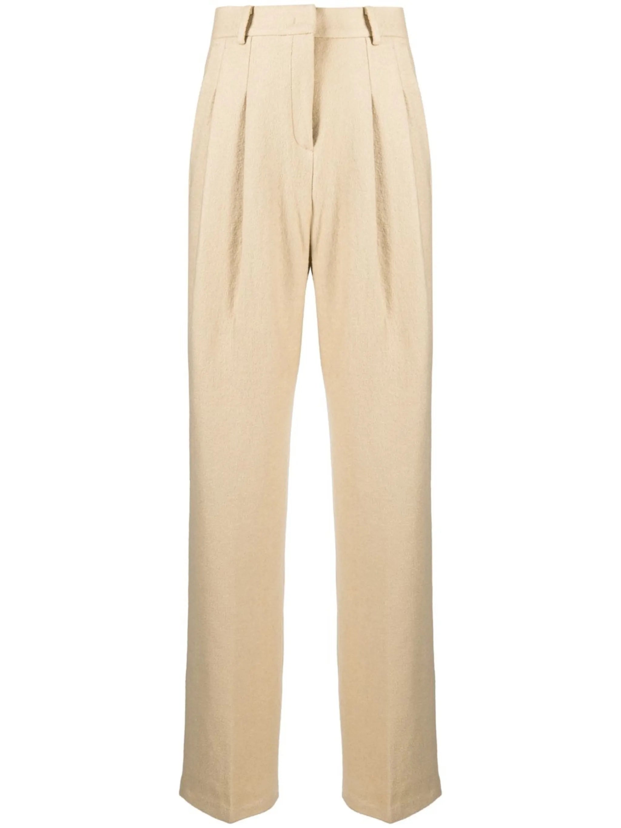Layton pleated wool trousers