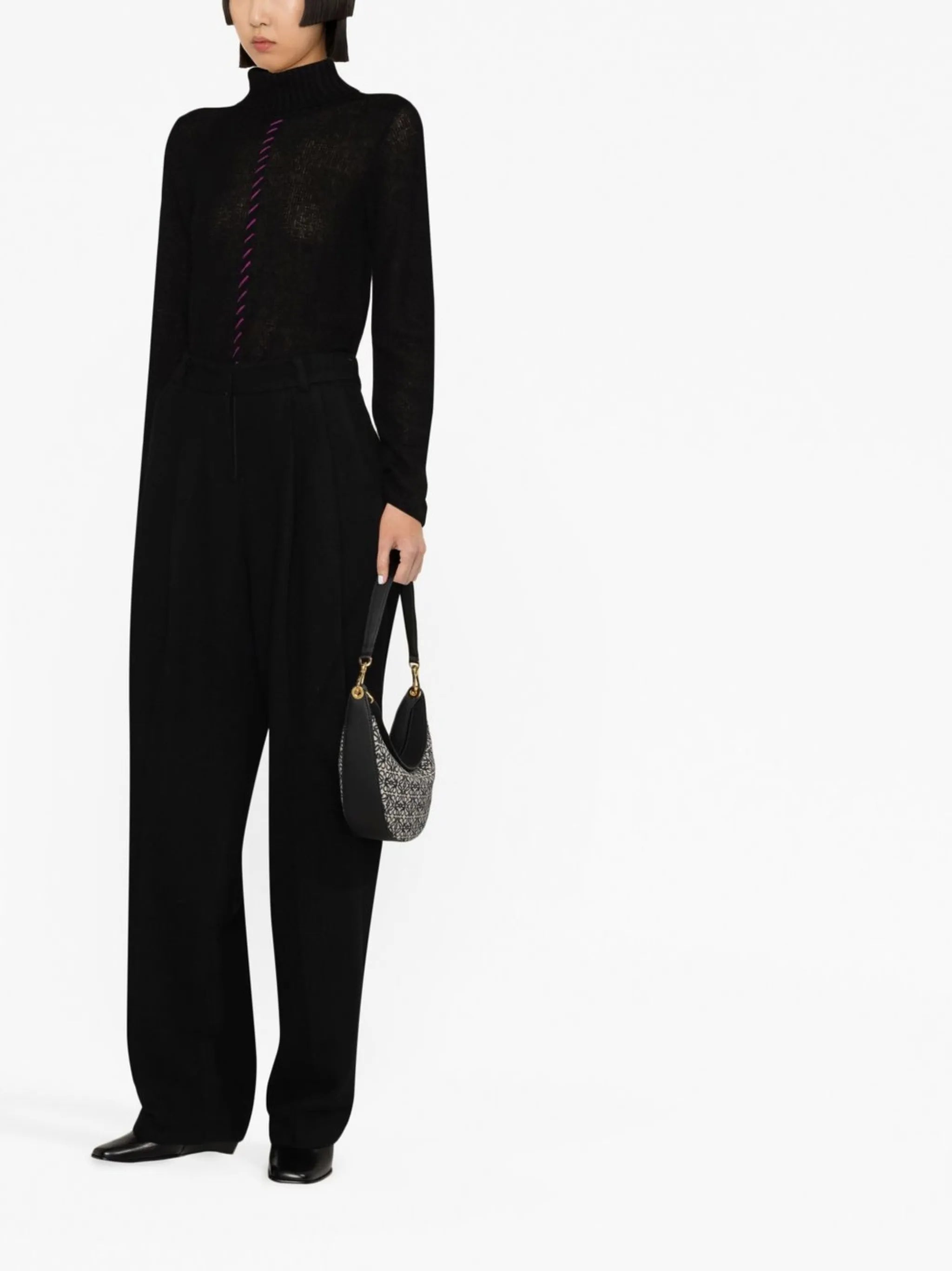 Layton pleated wool trousers