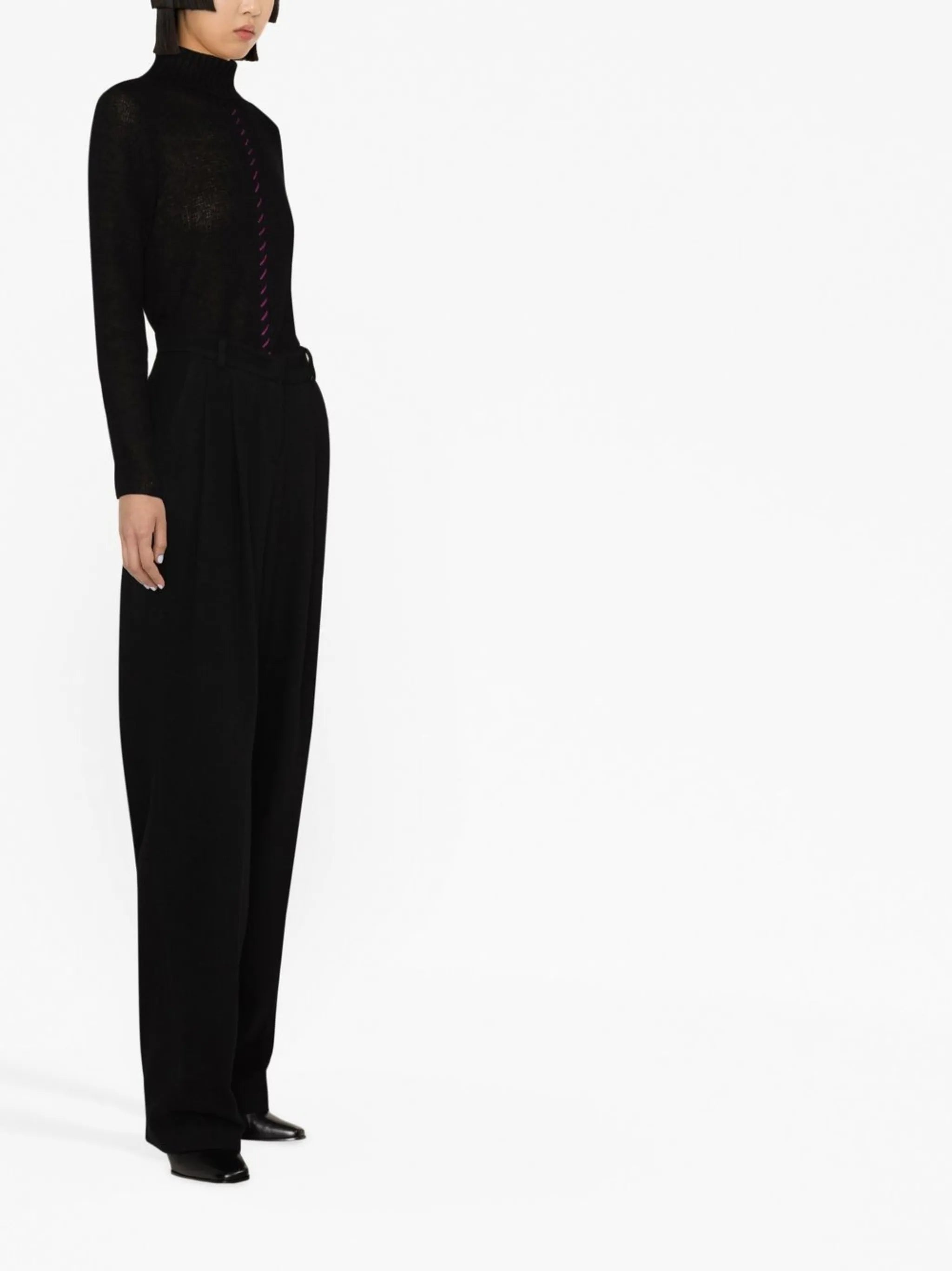 Layton pleated wool trousers