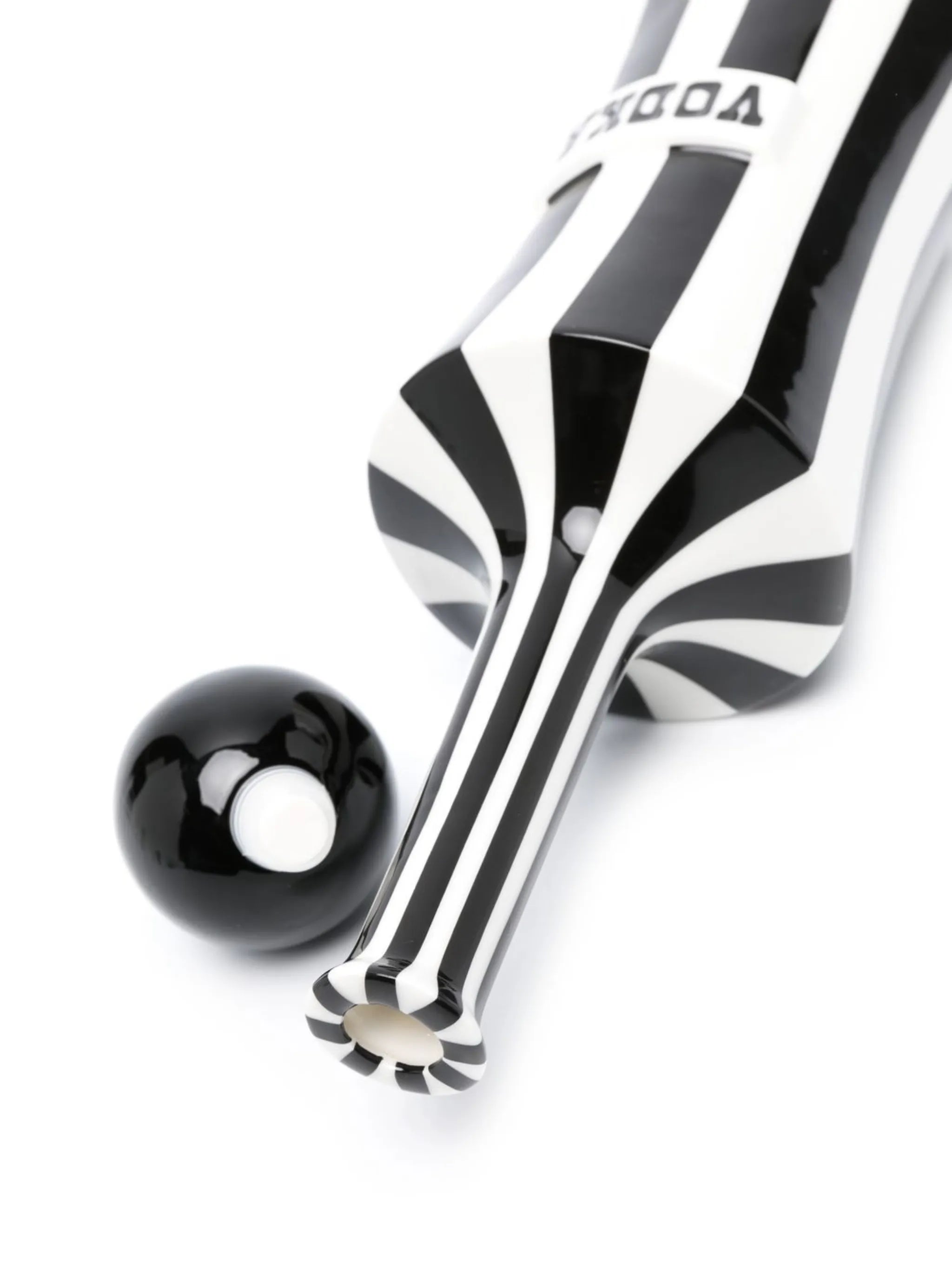 stripe ceramic decanter