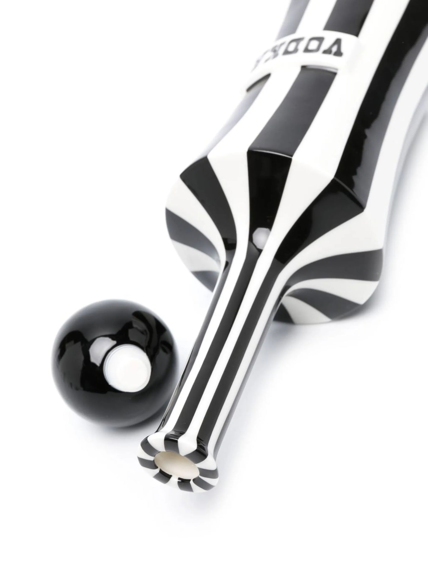 stripe ceramic decanter