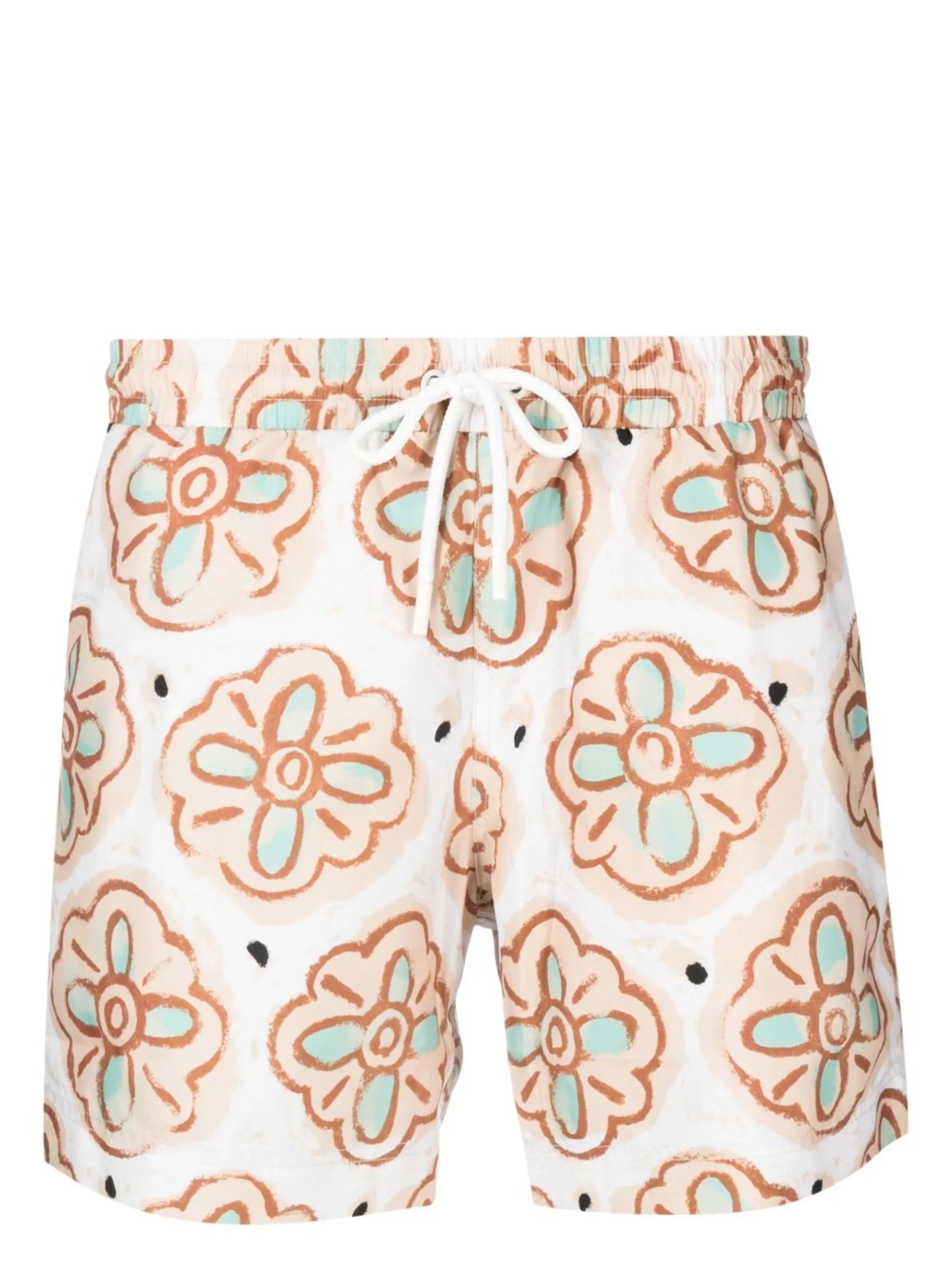 floral-print drawstring swim shorts