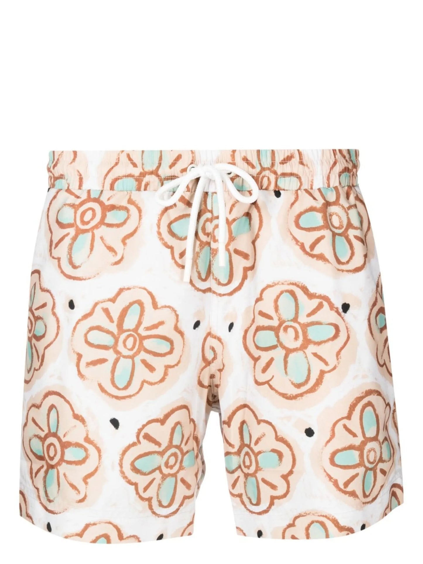 floral-print drawstring swim shorts