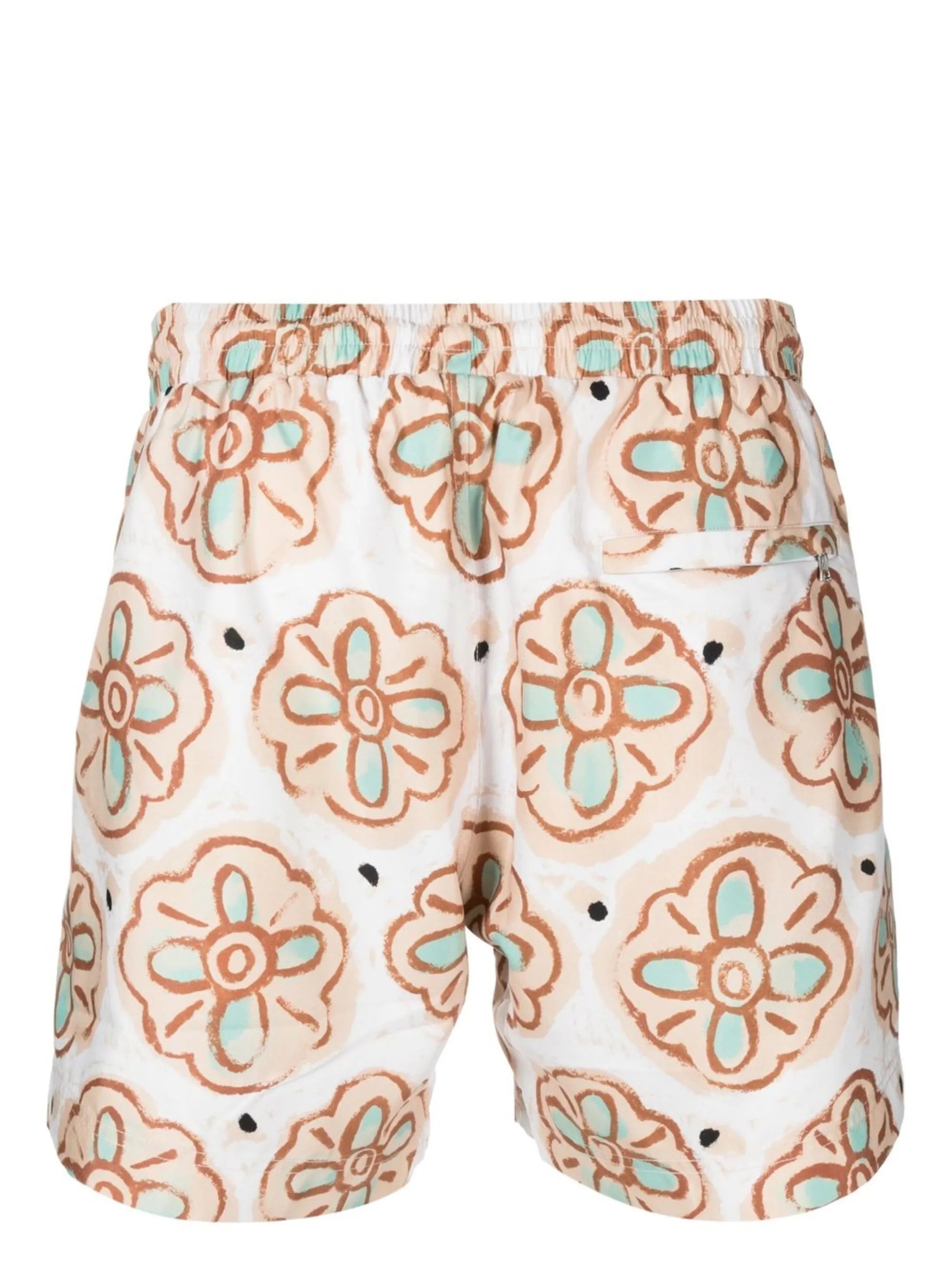 floral-print drawstring swim shorts