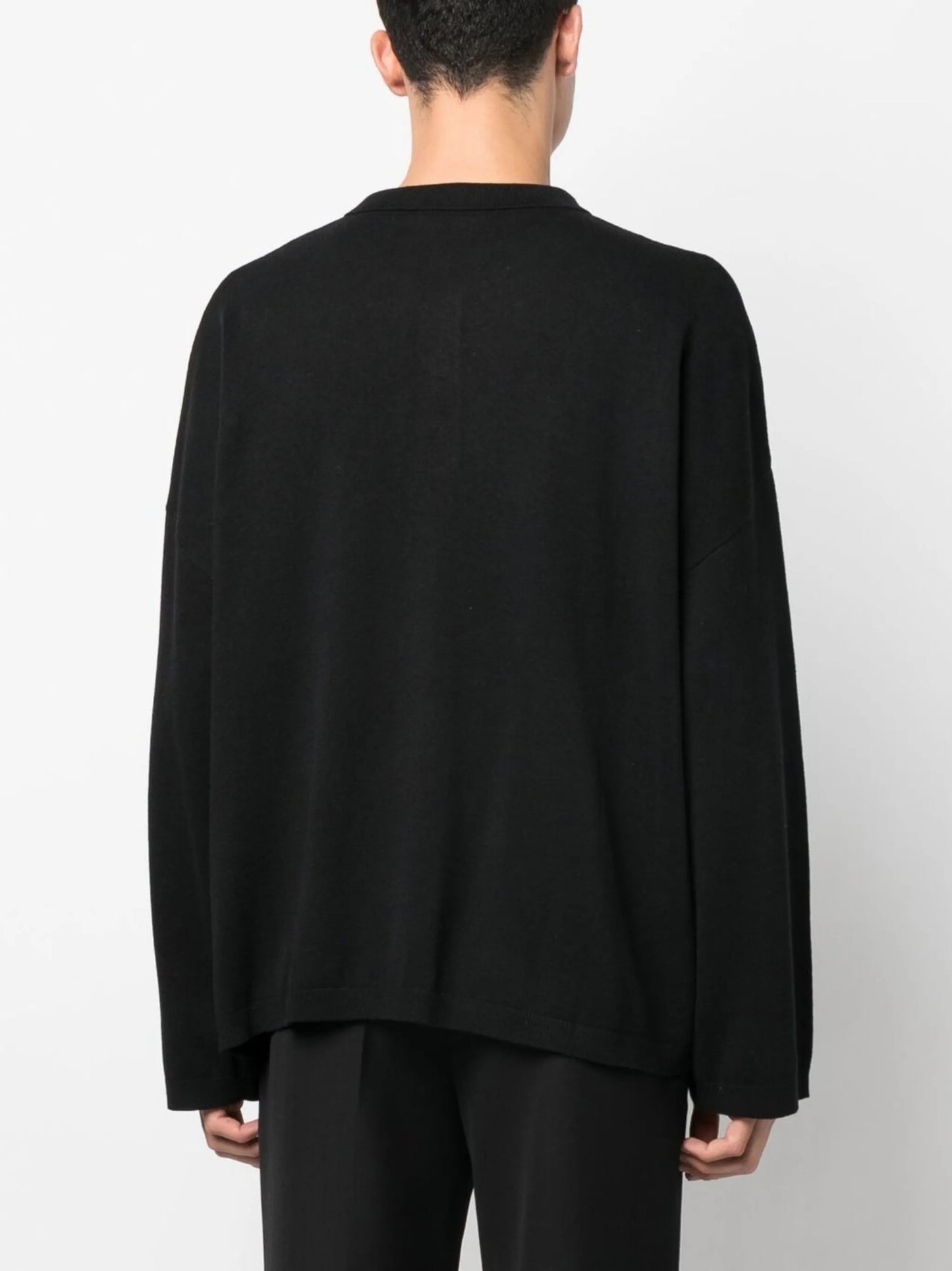pocket long-sleeved polo shirt