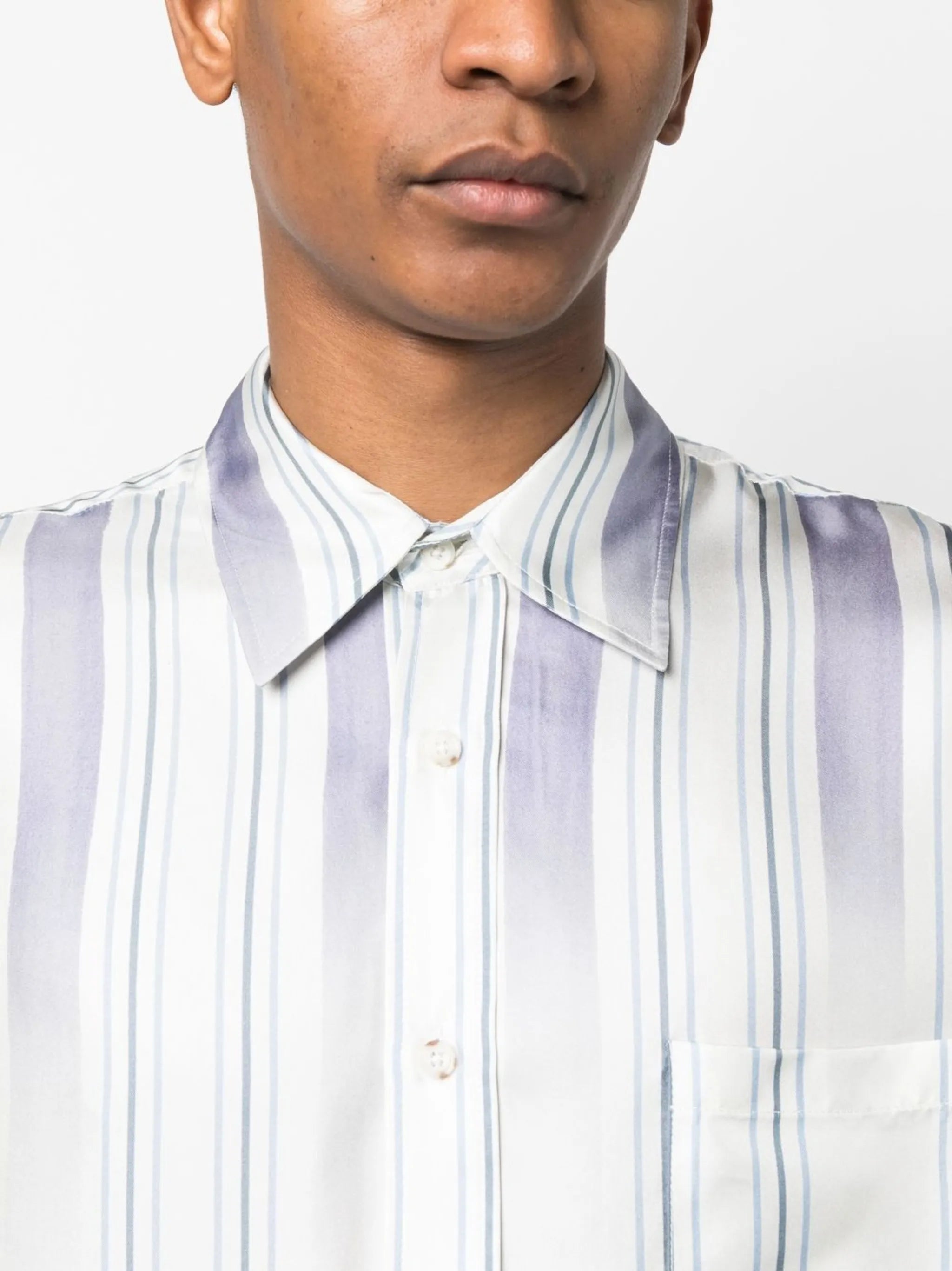 striped silk shirt