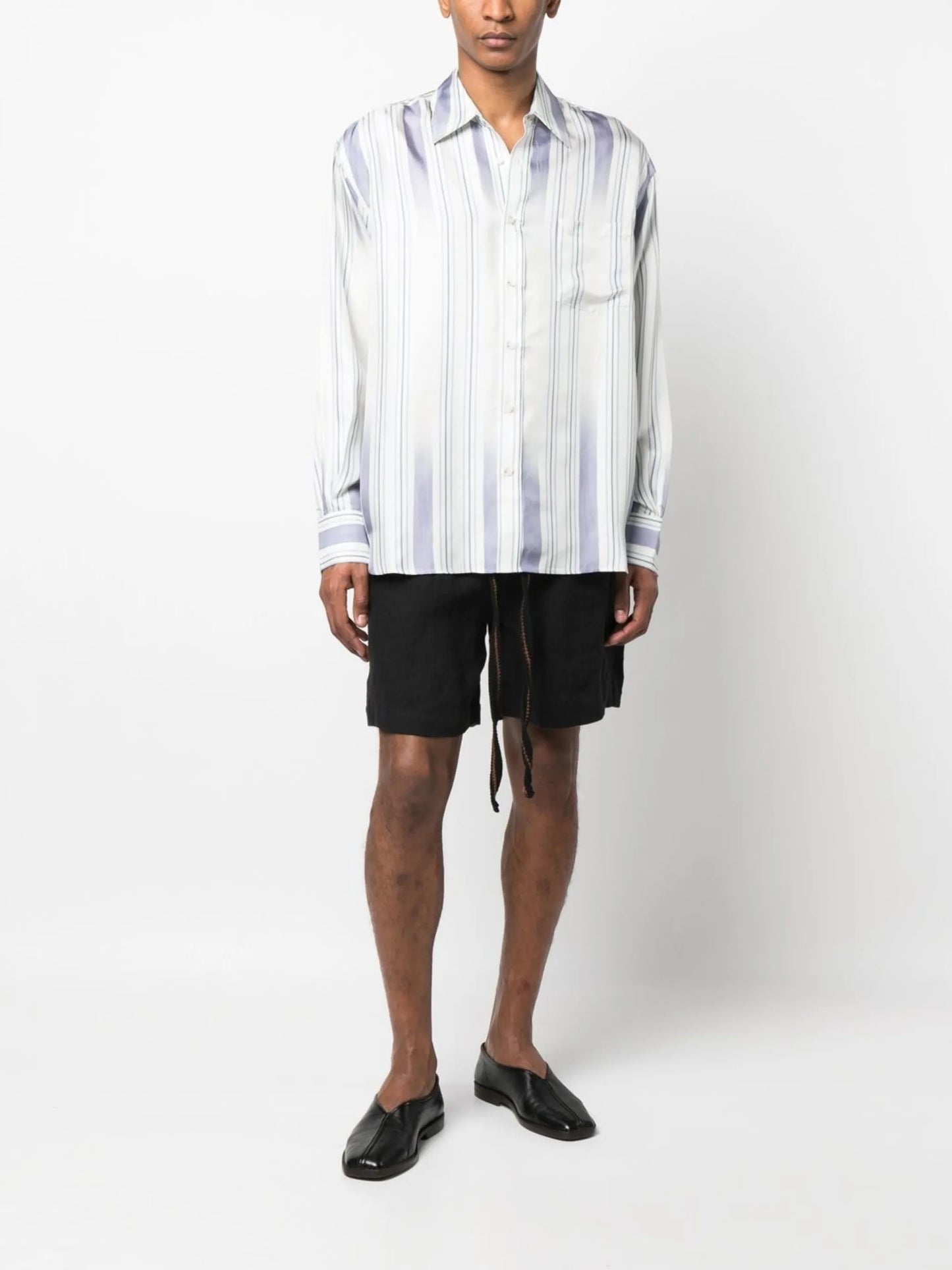 striped silk shirt