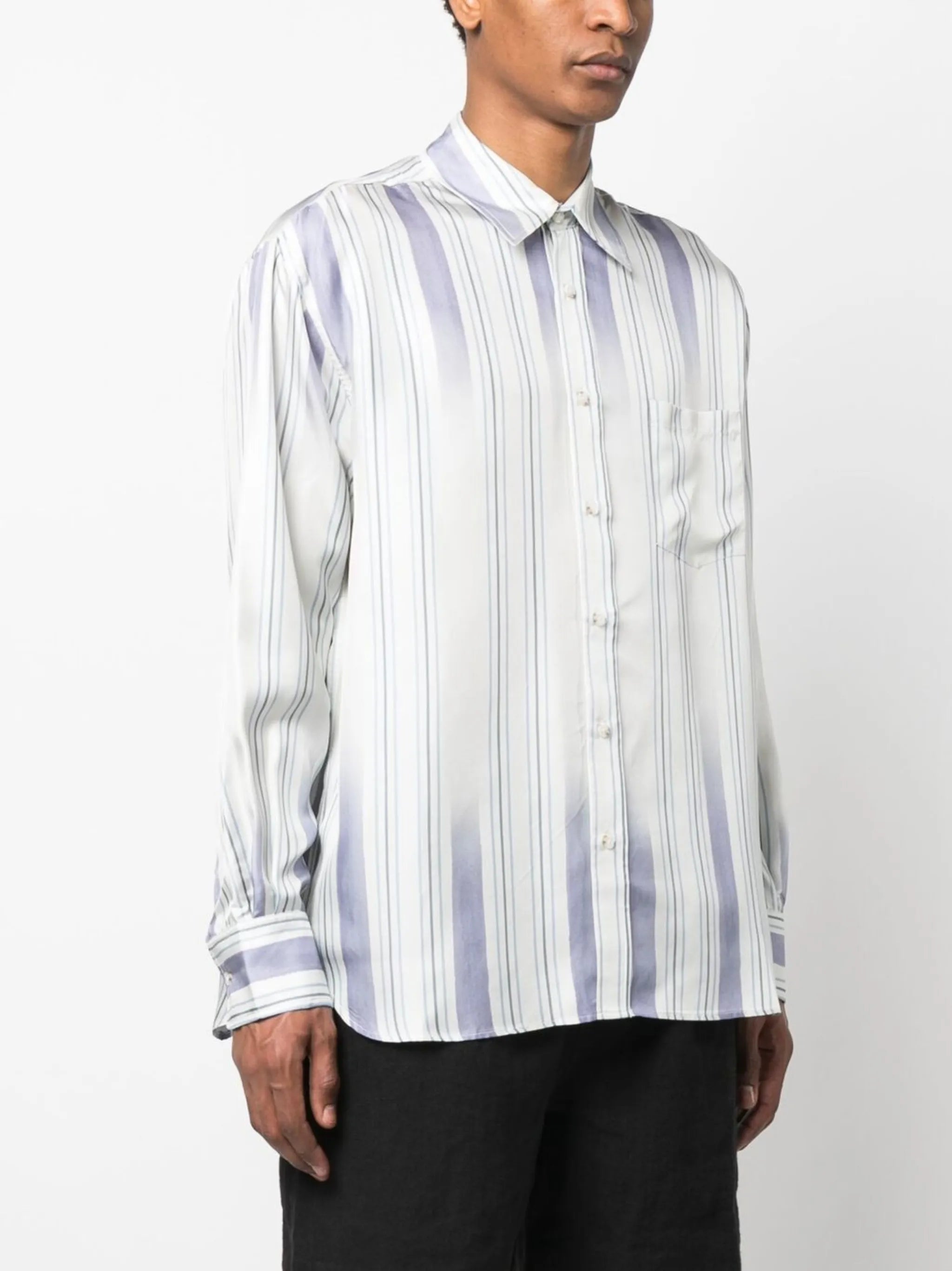 striped silk shirt