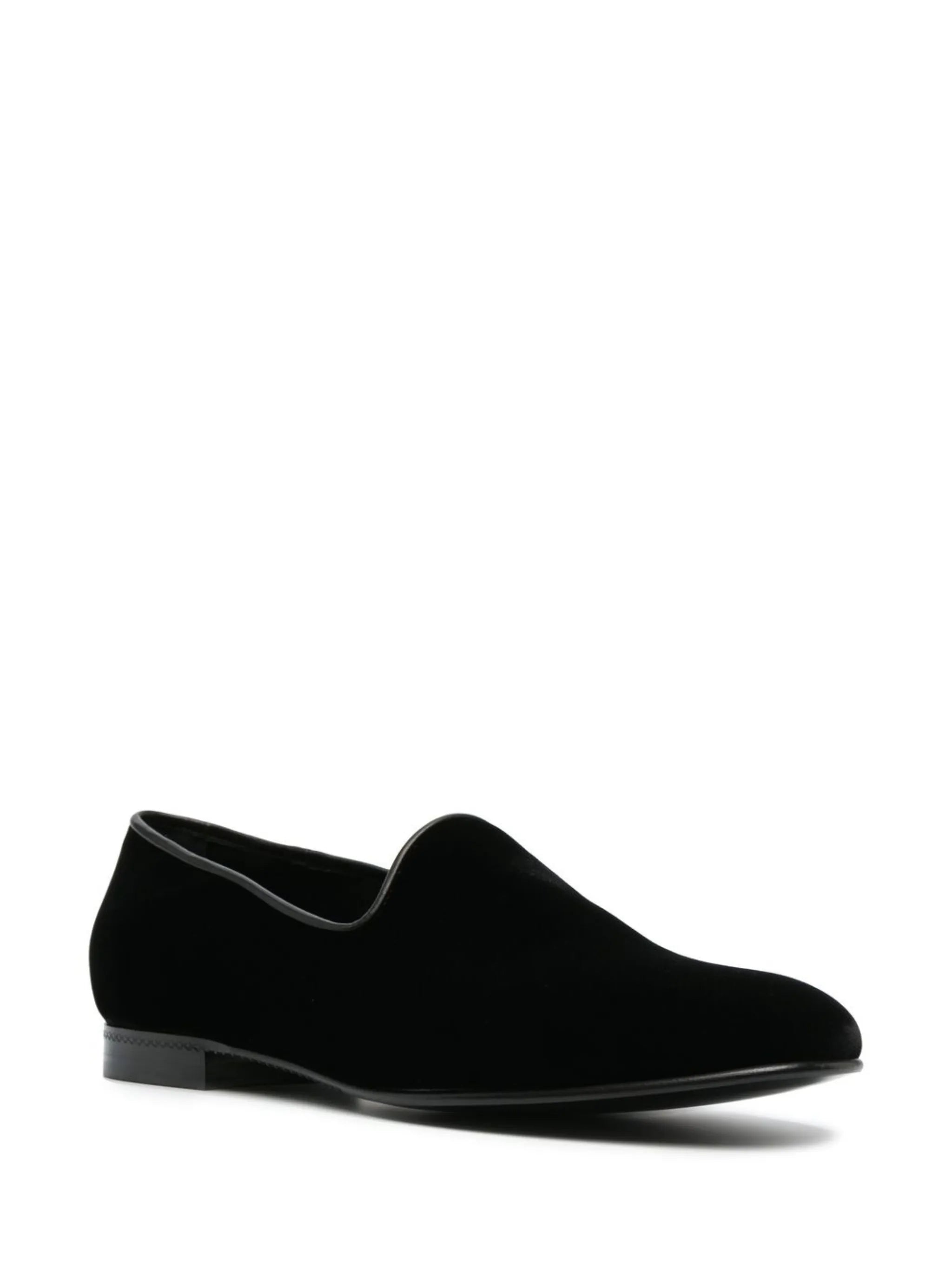 velvet almond-toe loafers