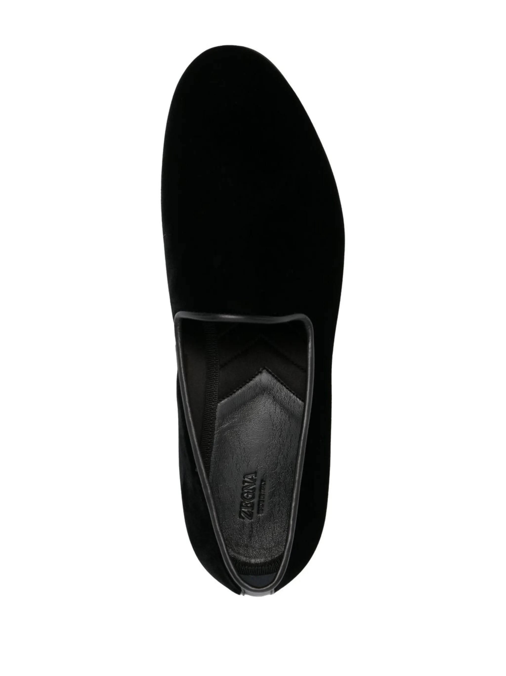 velvet almond-toe loafers