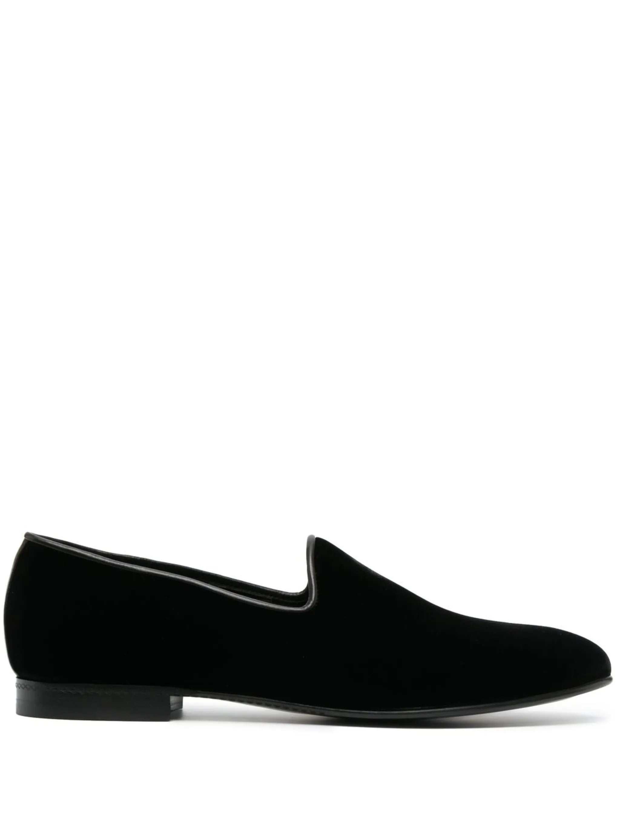 velvet almond-toe loafers