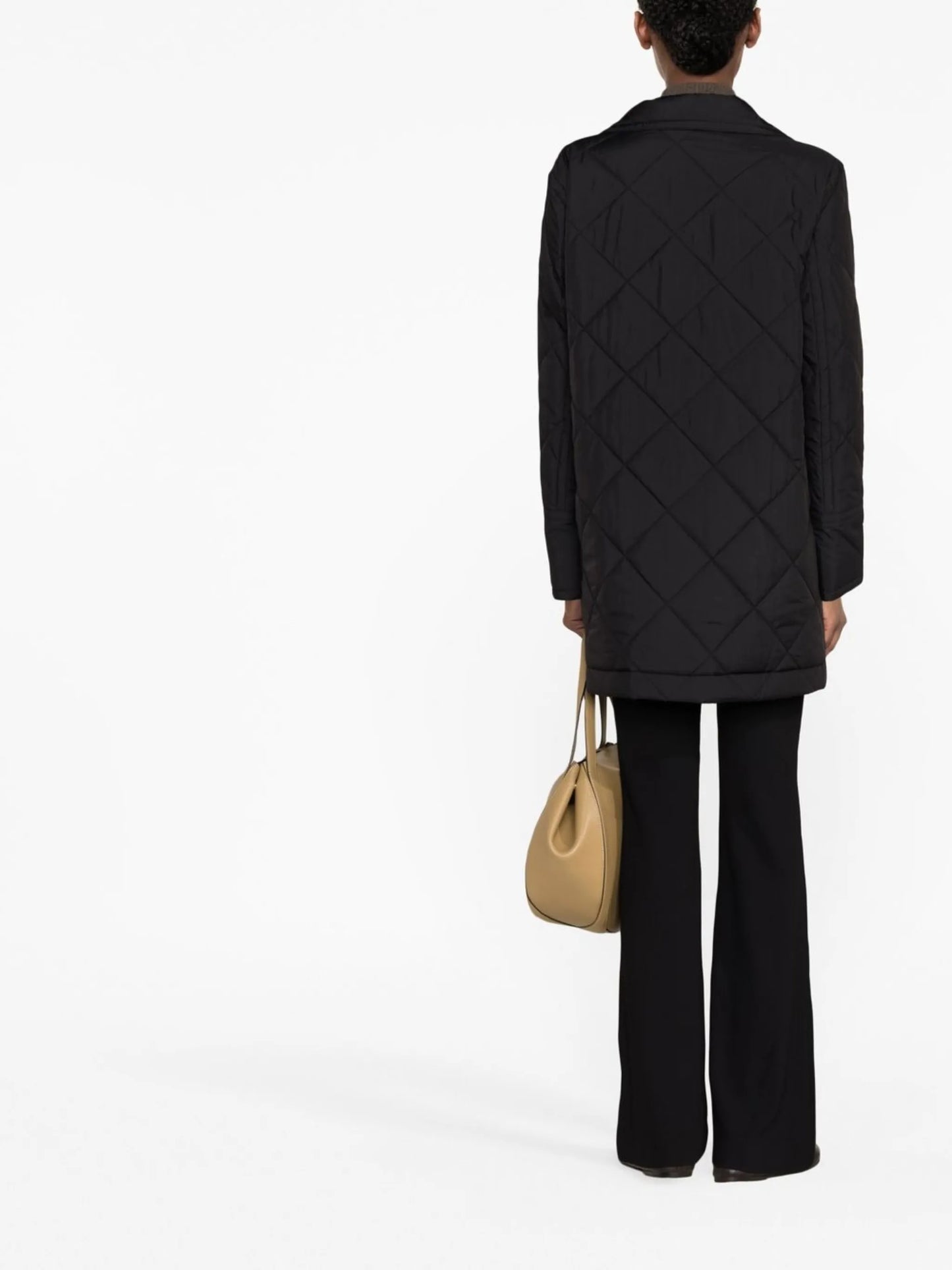 quilted double-breasted coat