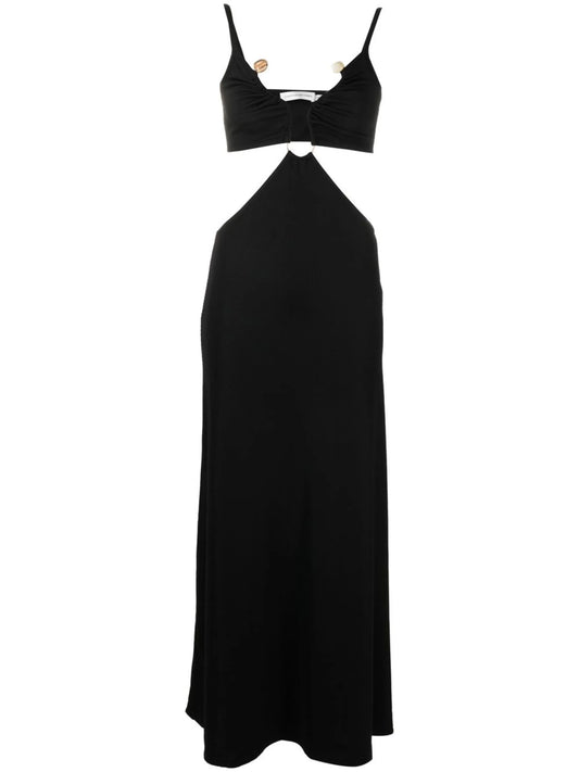 cut-out ribbed maxi dress