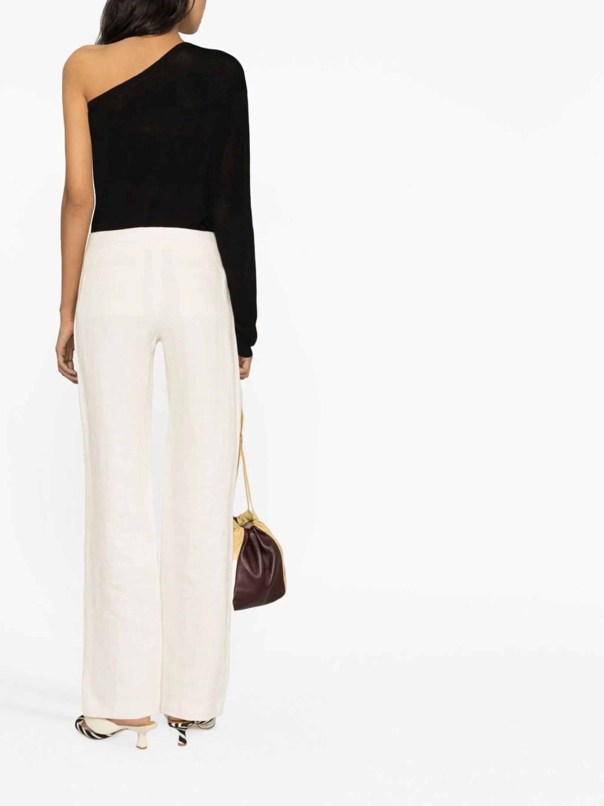 Bianca one-shoulder knitted top
