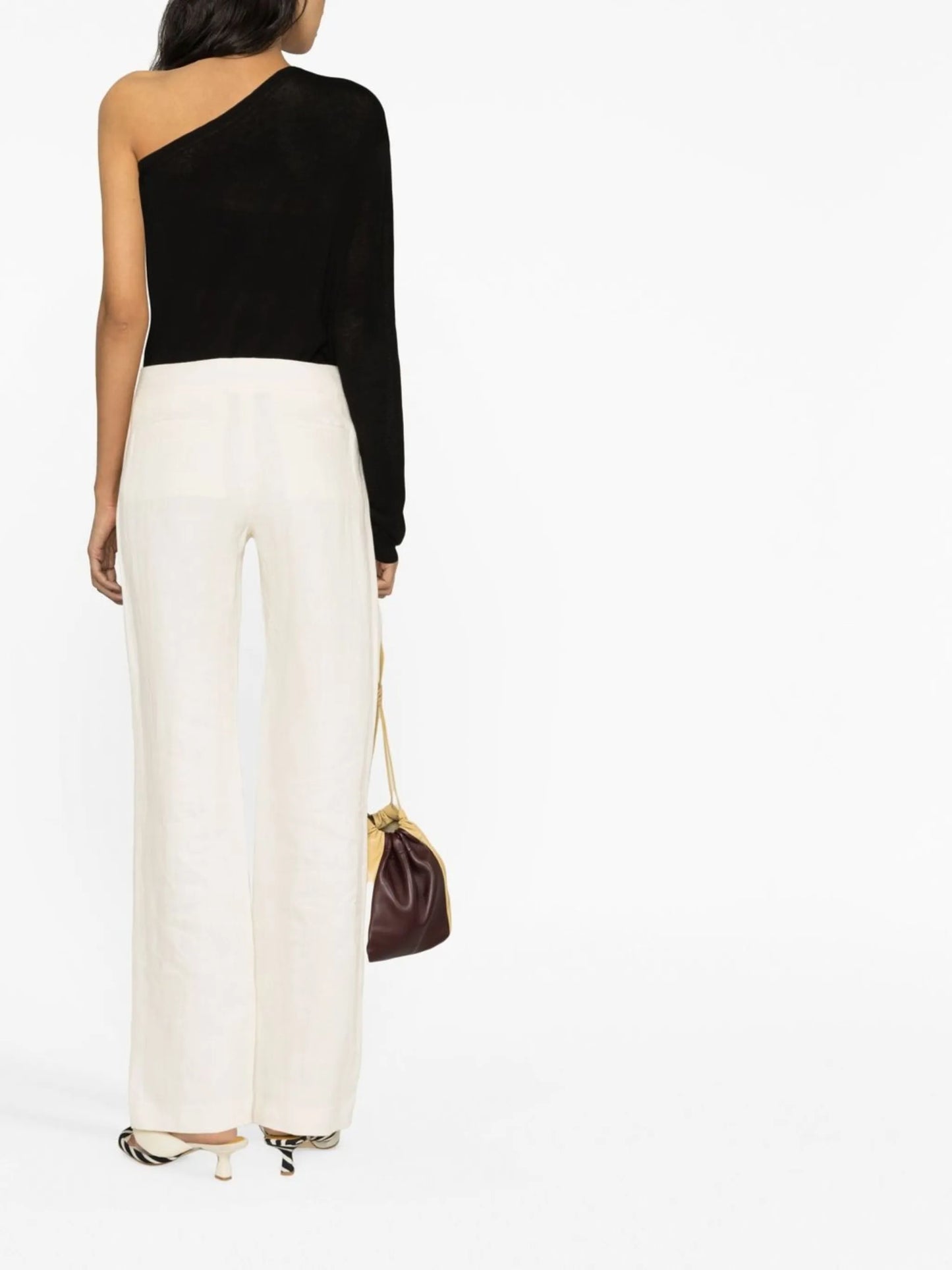 Bianca one-shoulder knitted top