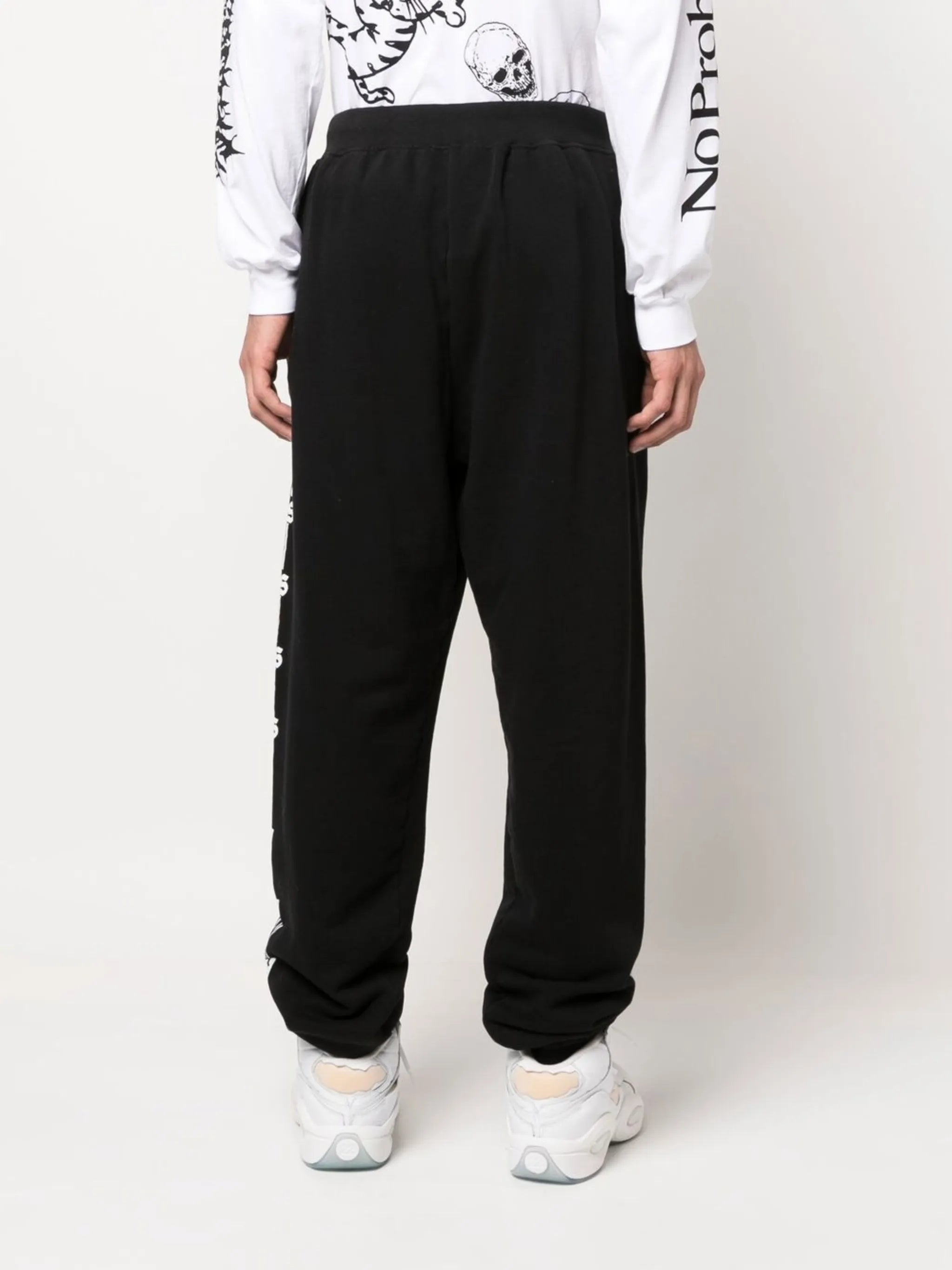 Column logo-print sweatpants