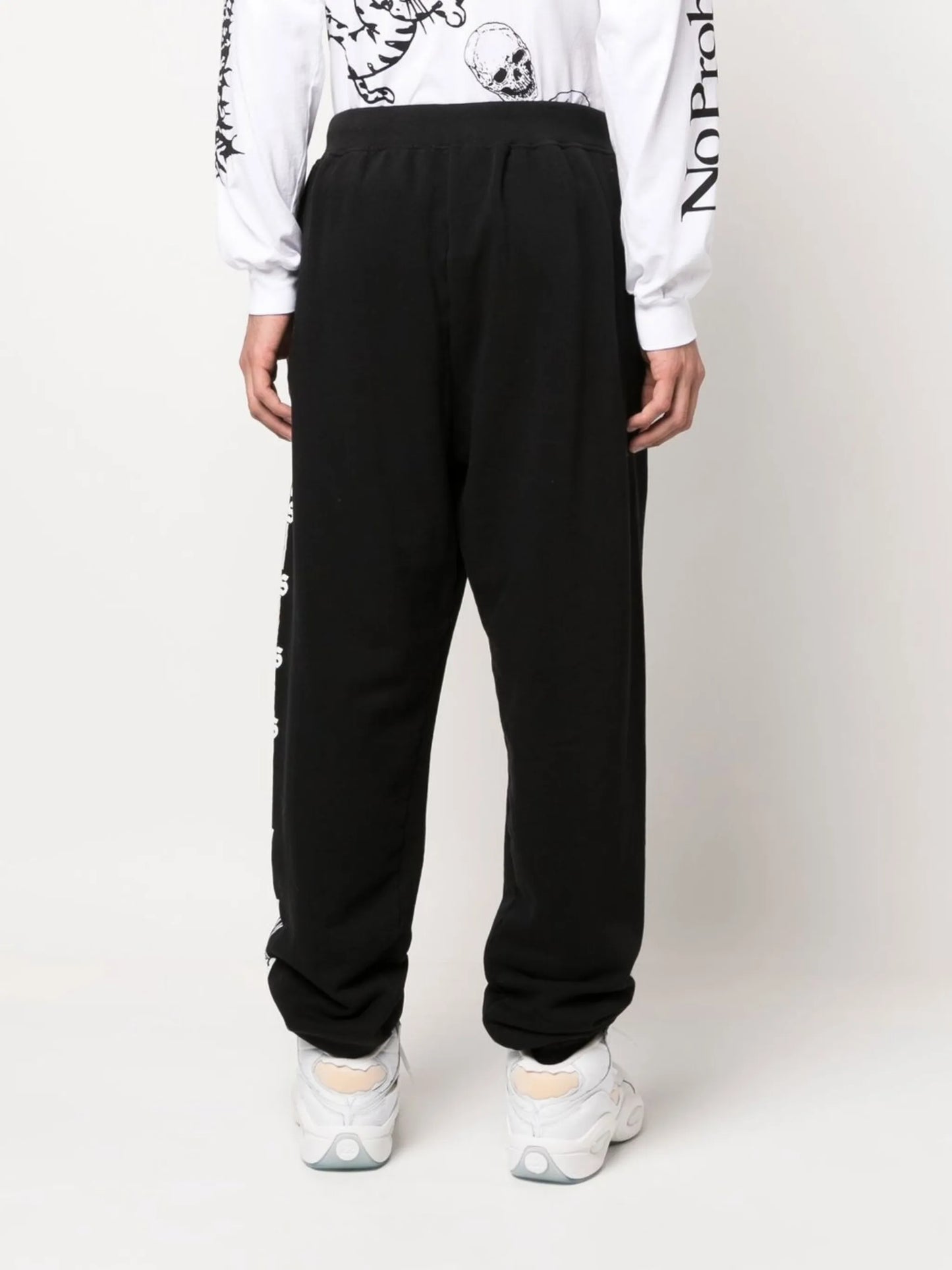 Column logo-print sweatpants