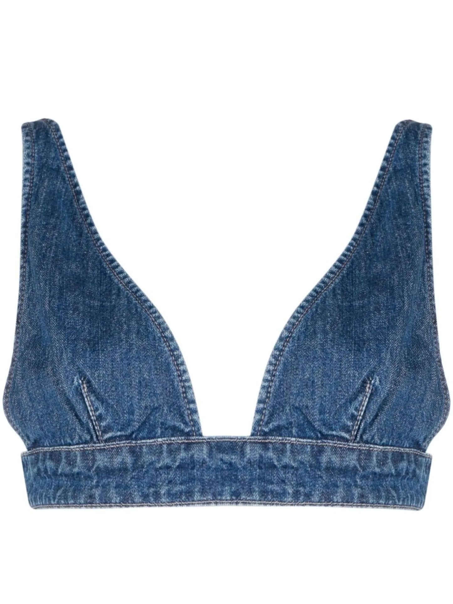 x P.E Nation Runaway denim bralette