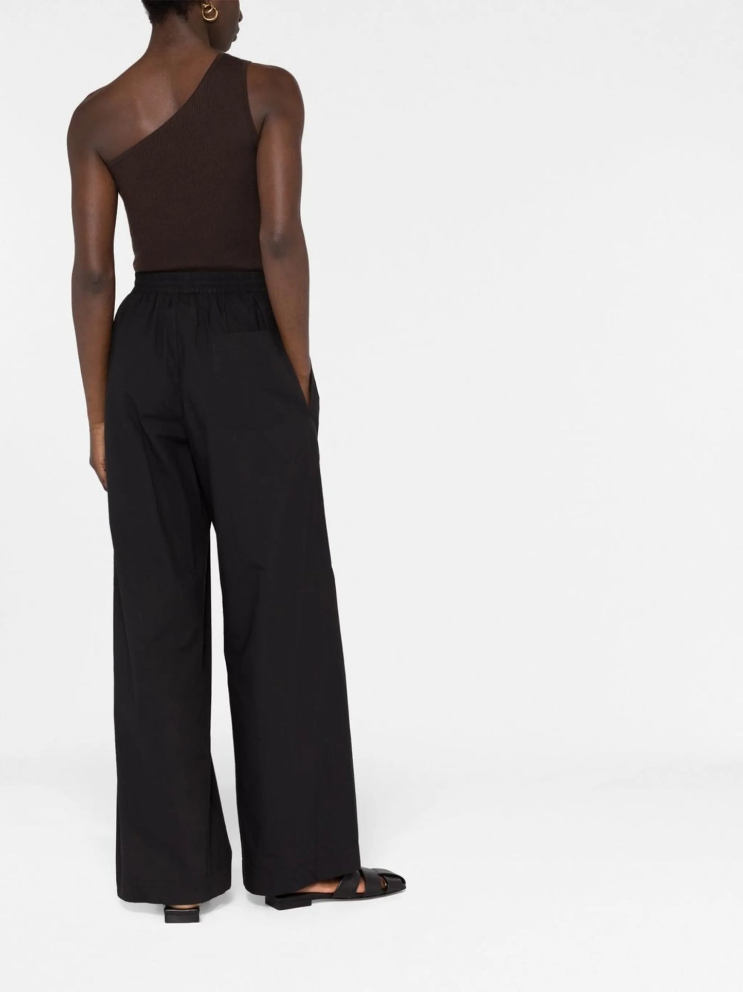 Relaxed organic cotton straight-leg trousers